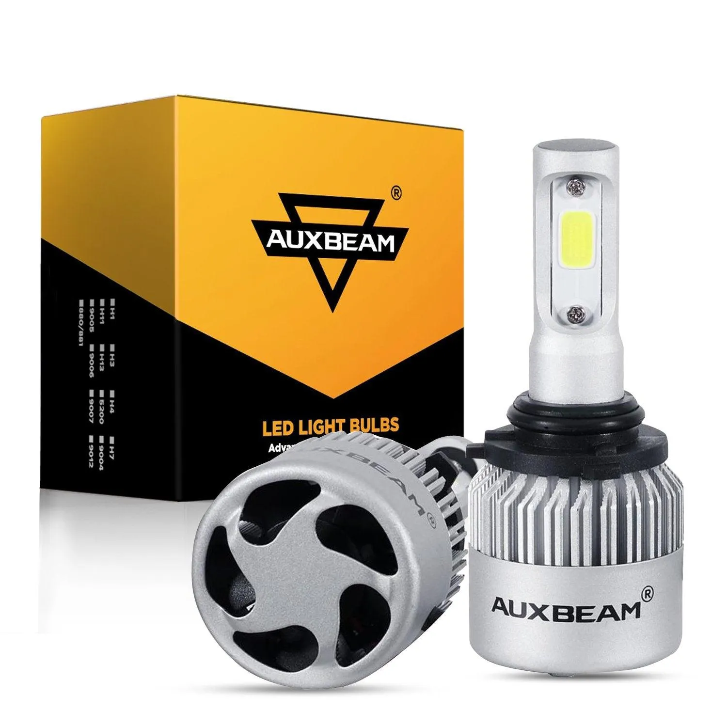 9006/HB4 LED Headlight Bulbs 72W 8000ML S2 Series Super Brightes COB 6500K Cool White | 2 Bulbs