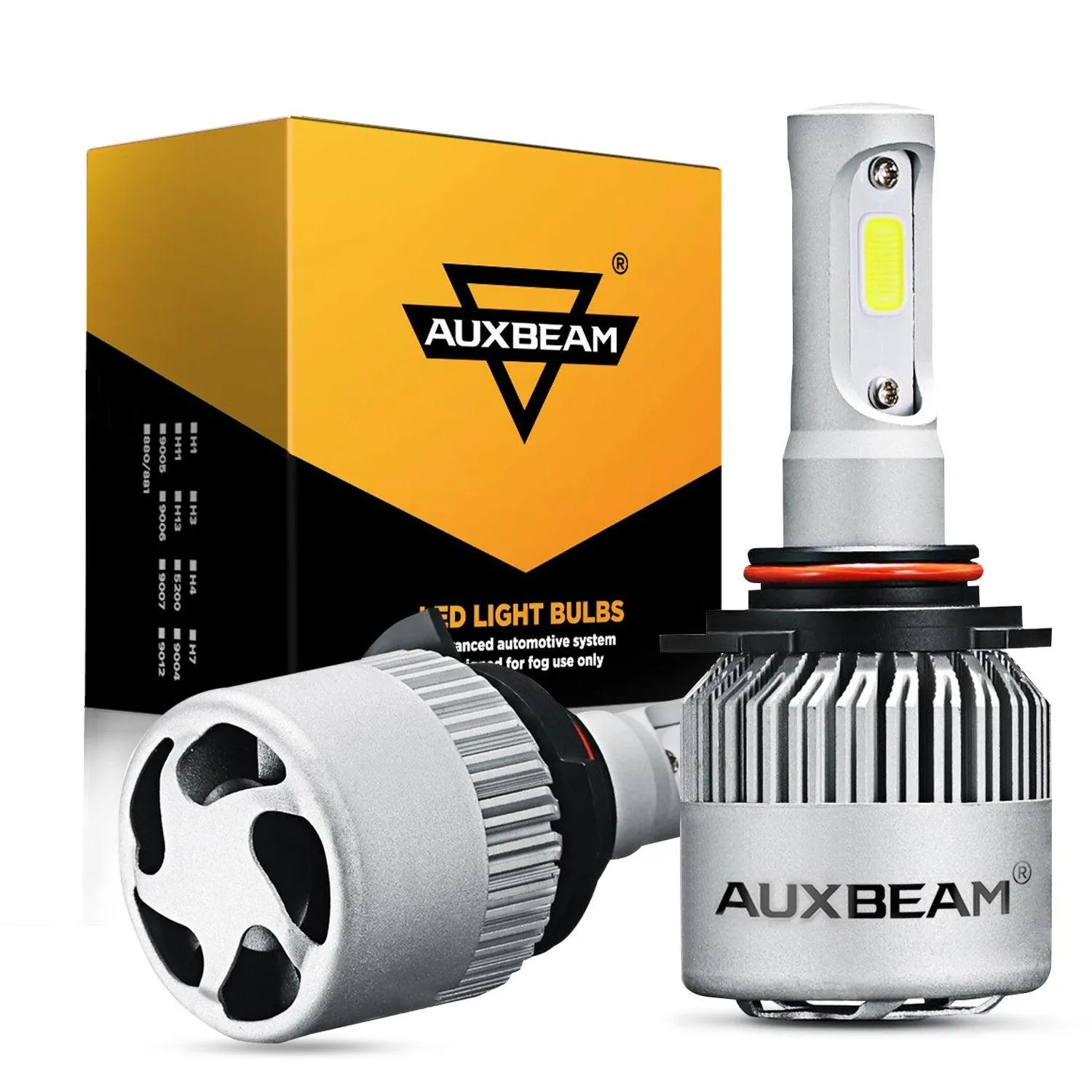 9012/HIR2 LED Headlight Bulbs 72W 8000ML S2 Series Super Brightes COB 6500K Cool White | 2 Bulbs