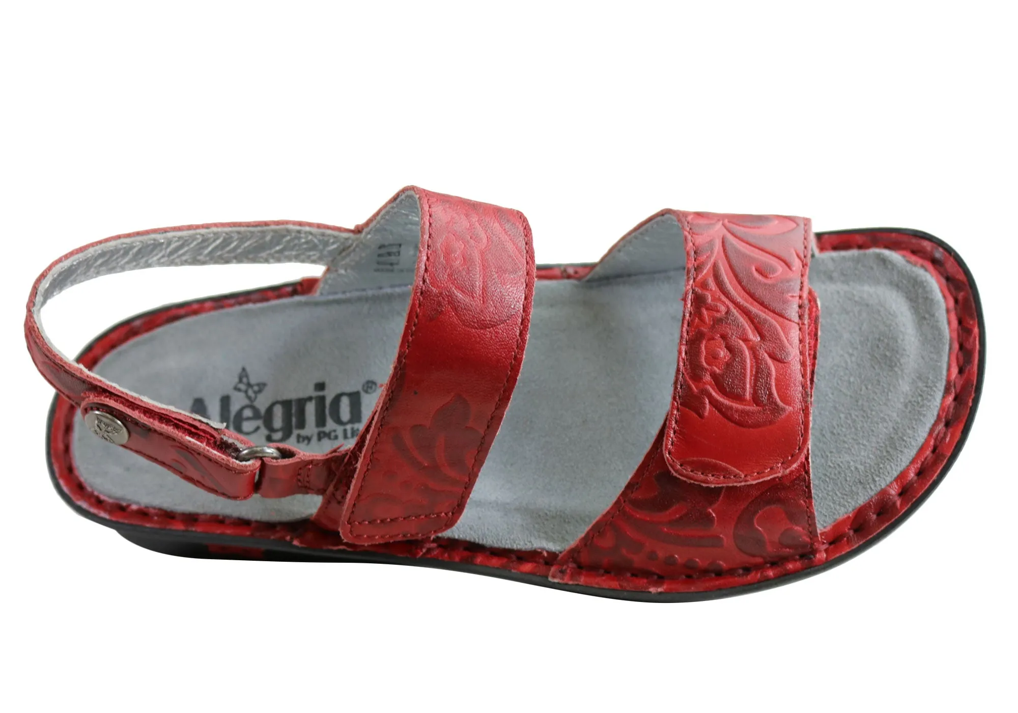 Alegria Verona Womens Comfortable Leather Adjustable Strap Sandals