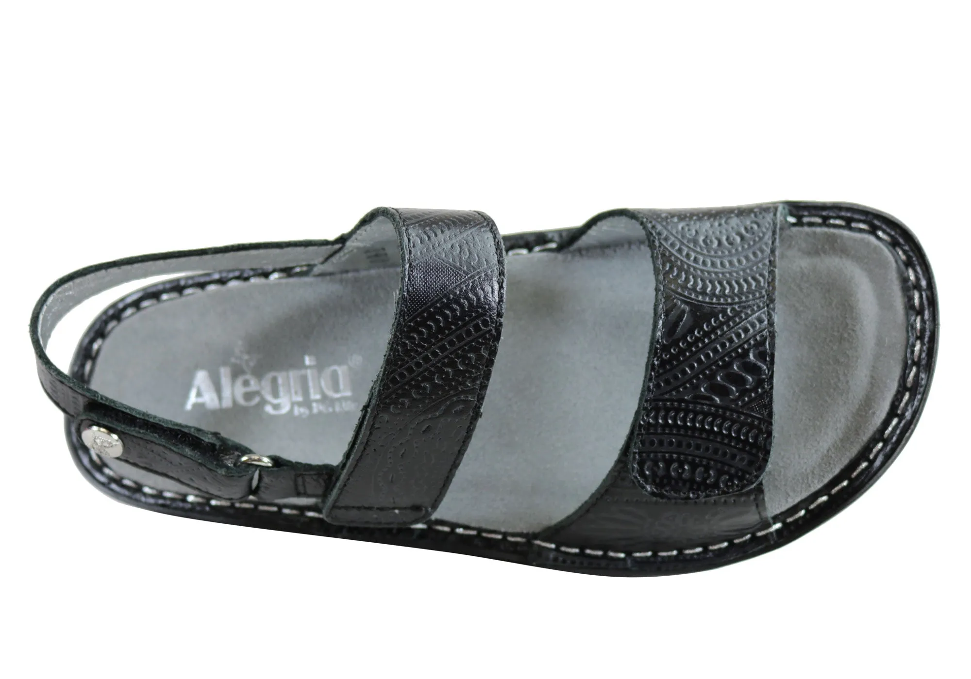 Alegria Verona Womens Comfortable Leather Adjustable Strap Sandals