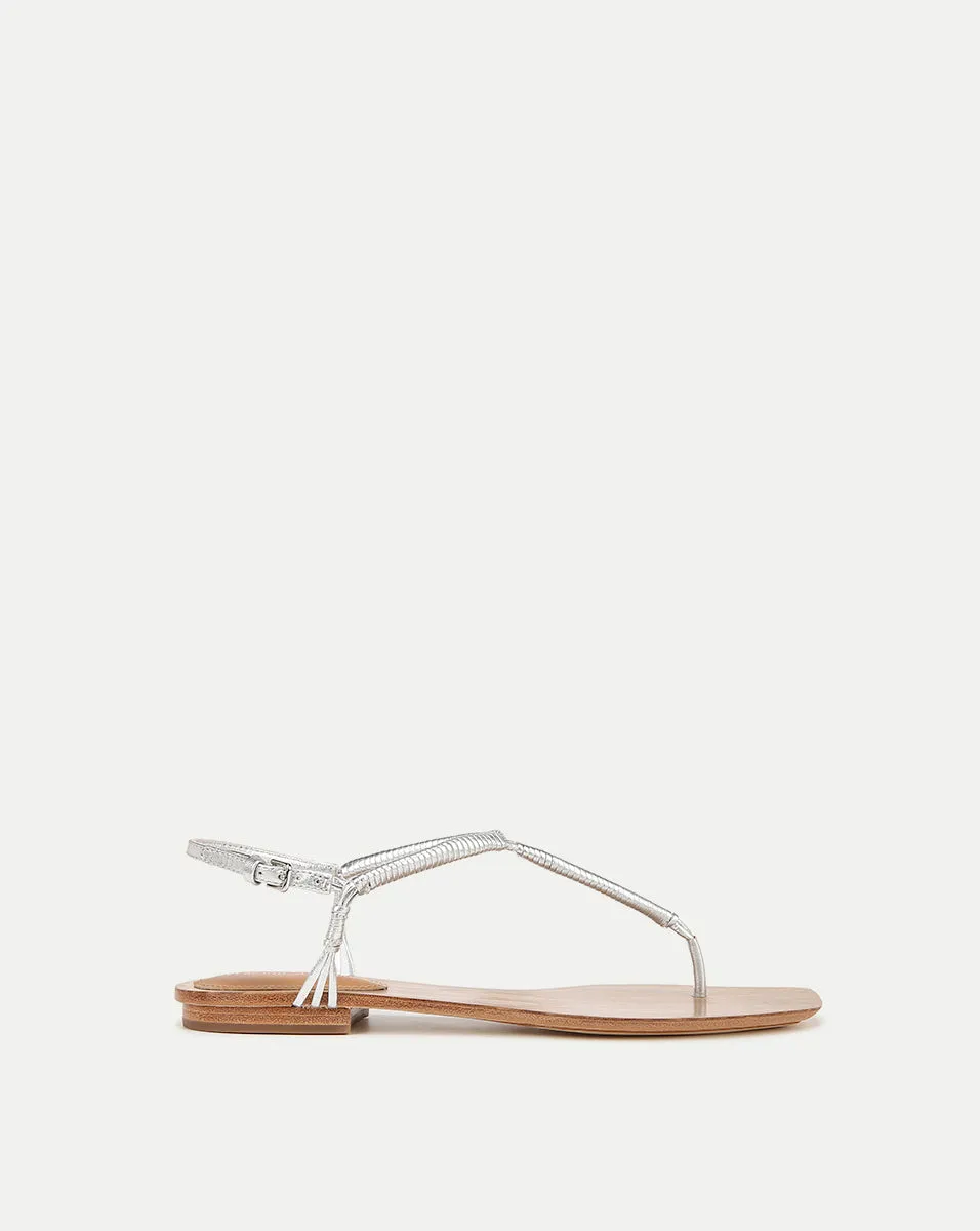 Amelia T-Strap Metallic Sandal