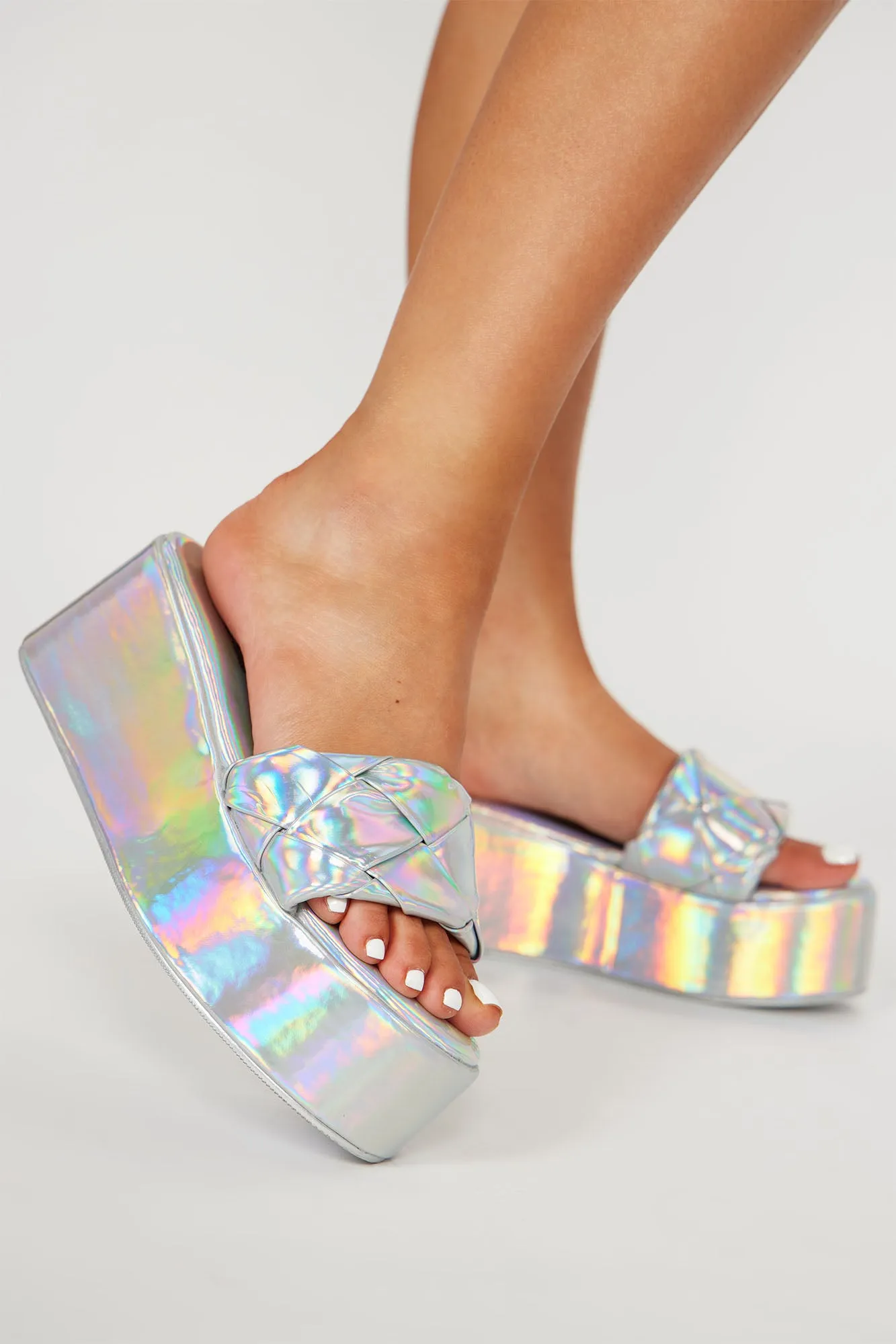 Anona Platform Sandals - Iridescent