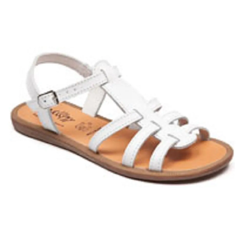 Bellamy Elisa White Gladiator Style Sandals