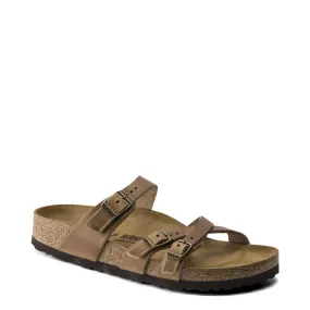 Birkenstock Women's Franca Oiled Leather Sandal in Tobacco Beige