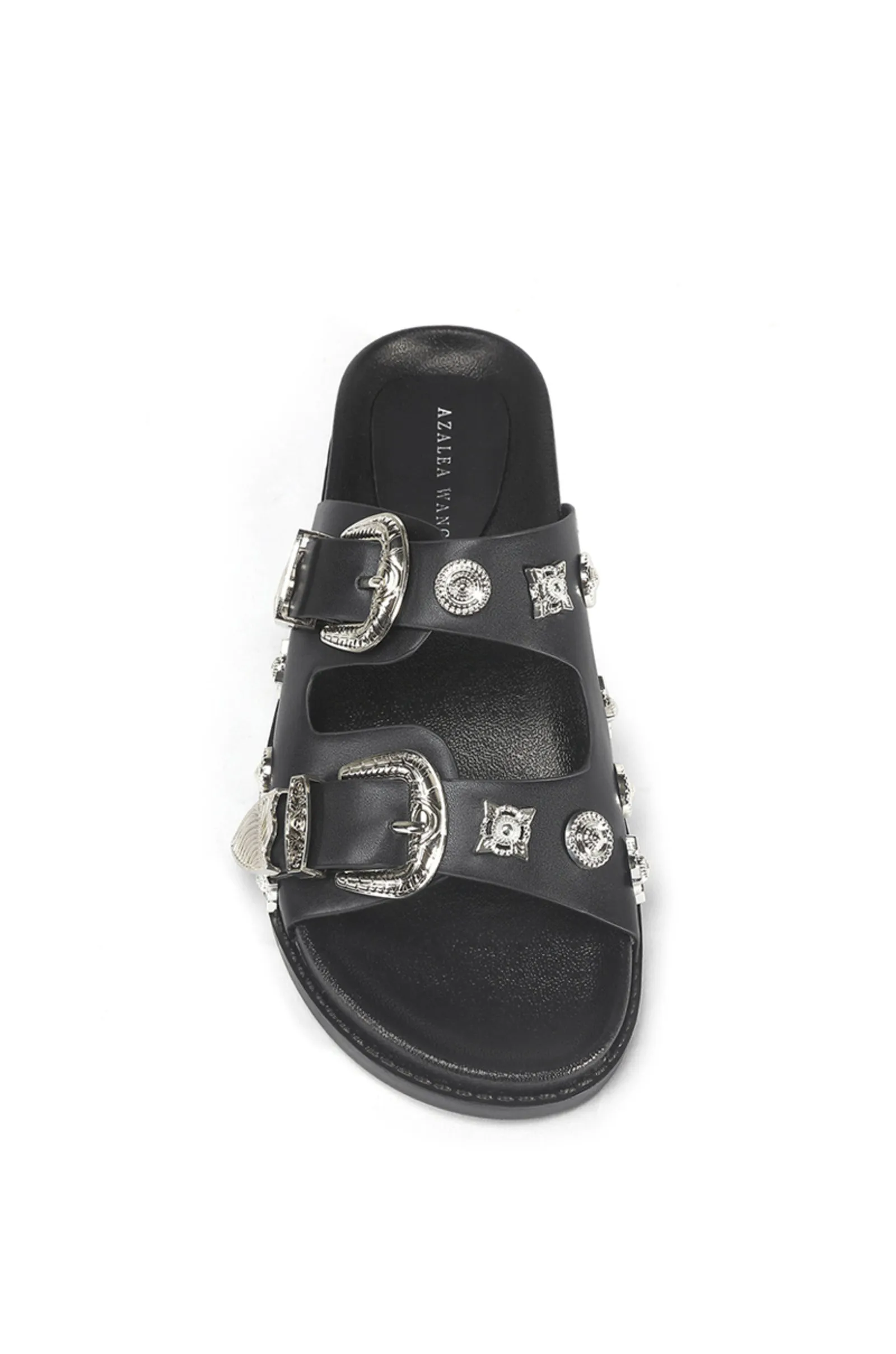 BOCARATON-BLACK STUDDED SANDAL