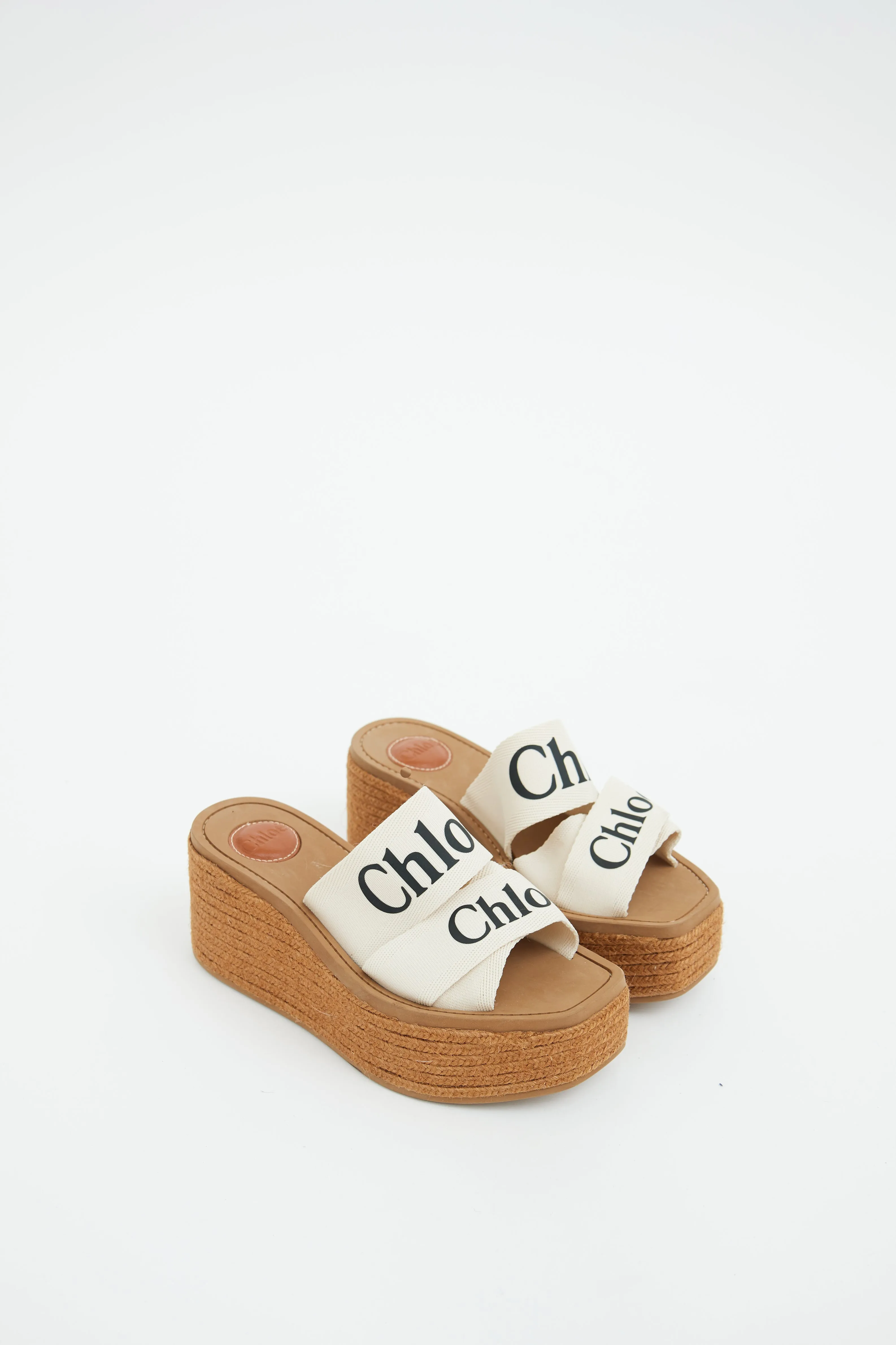 Brown & Cream Epsadrille Woody Platform Sandal