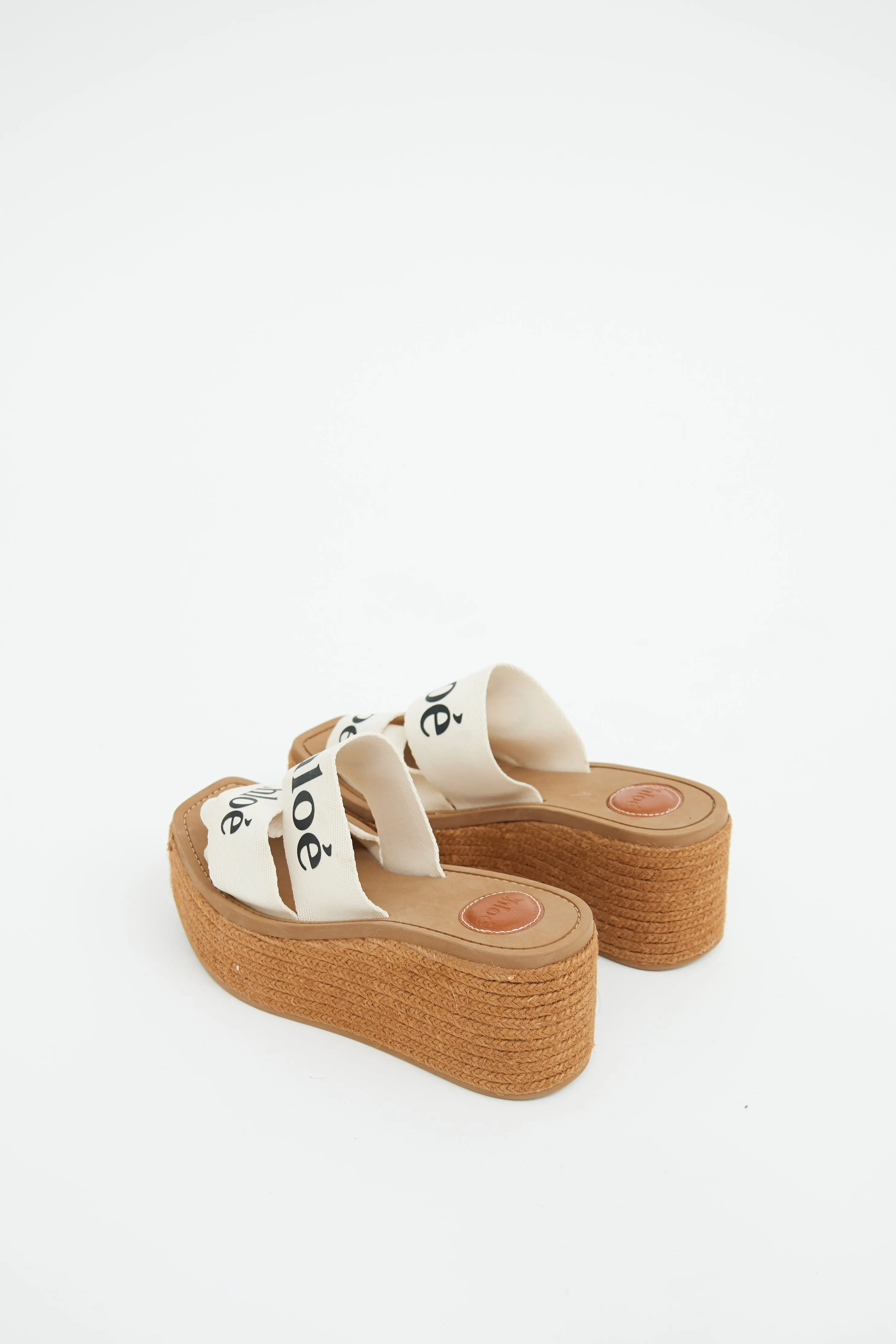 Brown & Cream Epsadrille Woody Platform Sandal