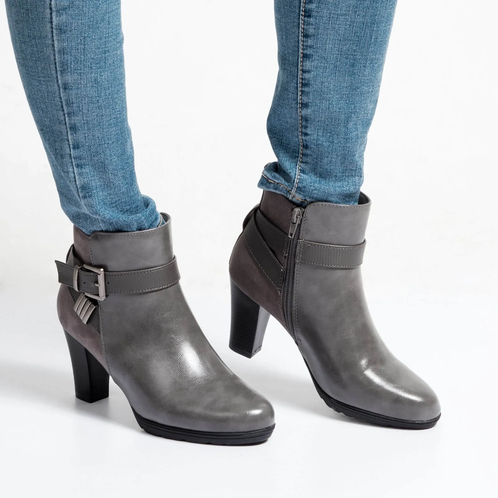 Buckle Strap Ankle Boots