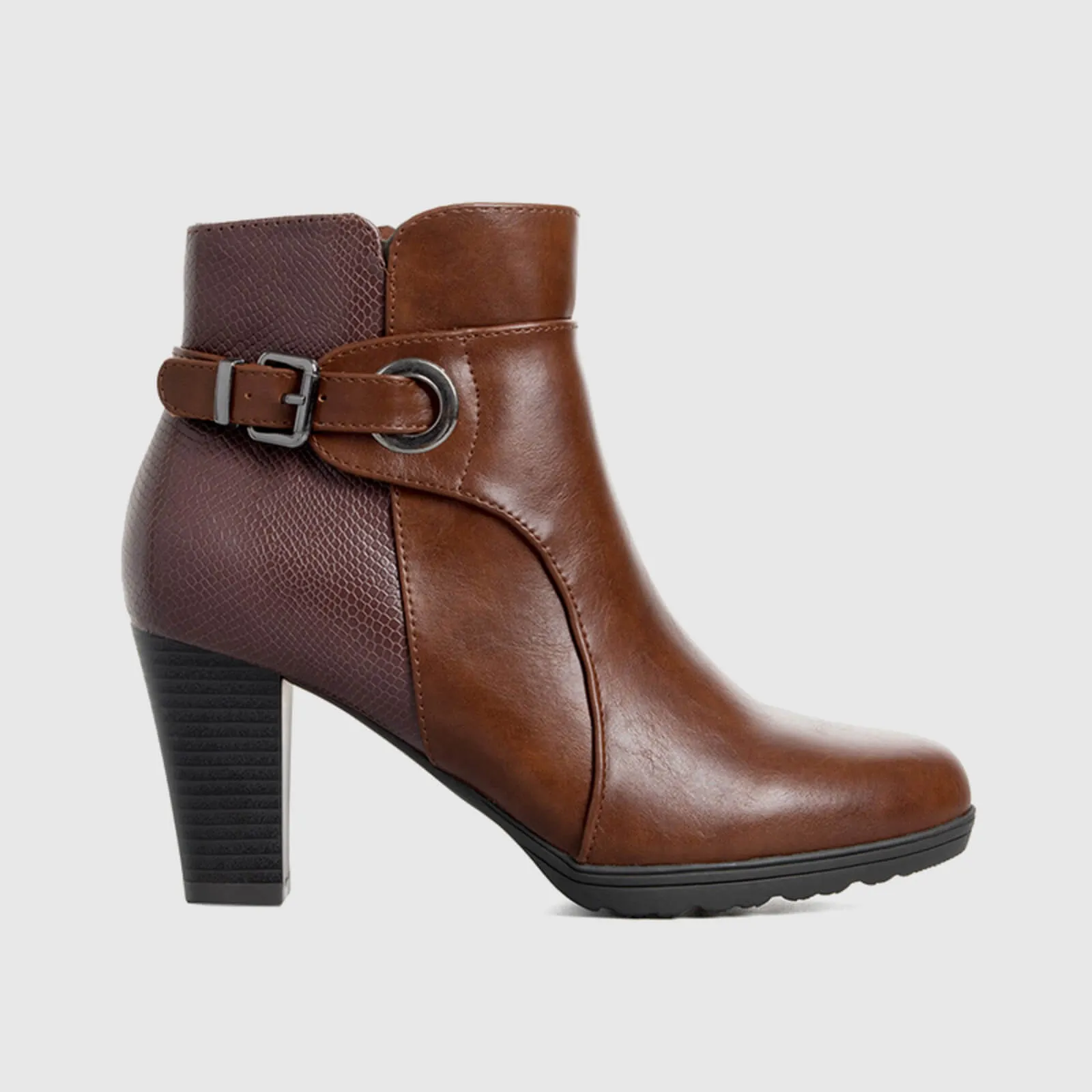 Buckle Strap Ankle Boots