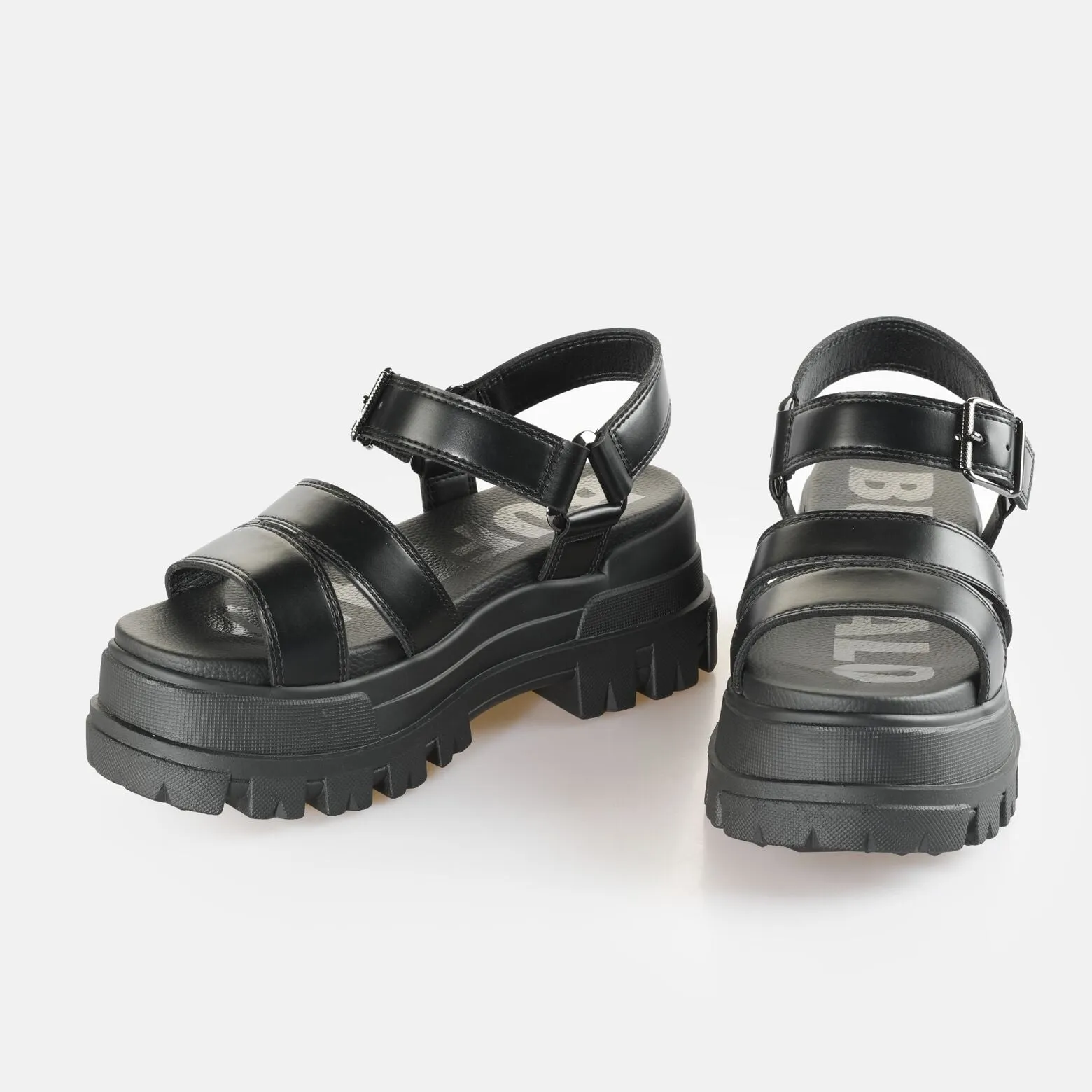 BUFFALO LONDON ASPHA TS SANDAL PLATFORM BLACK