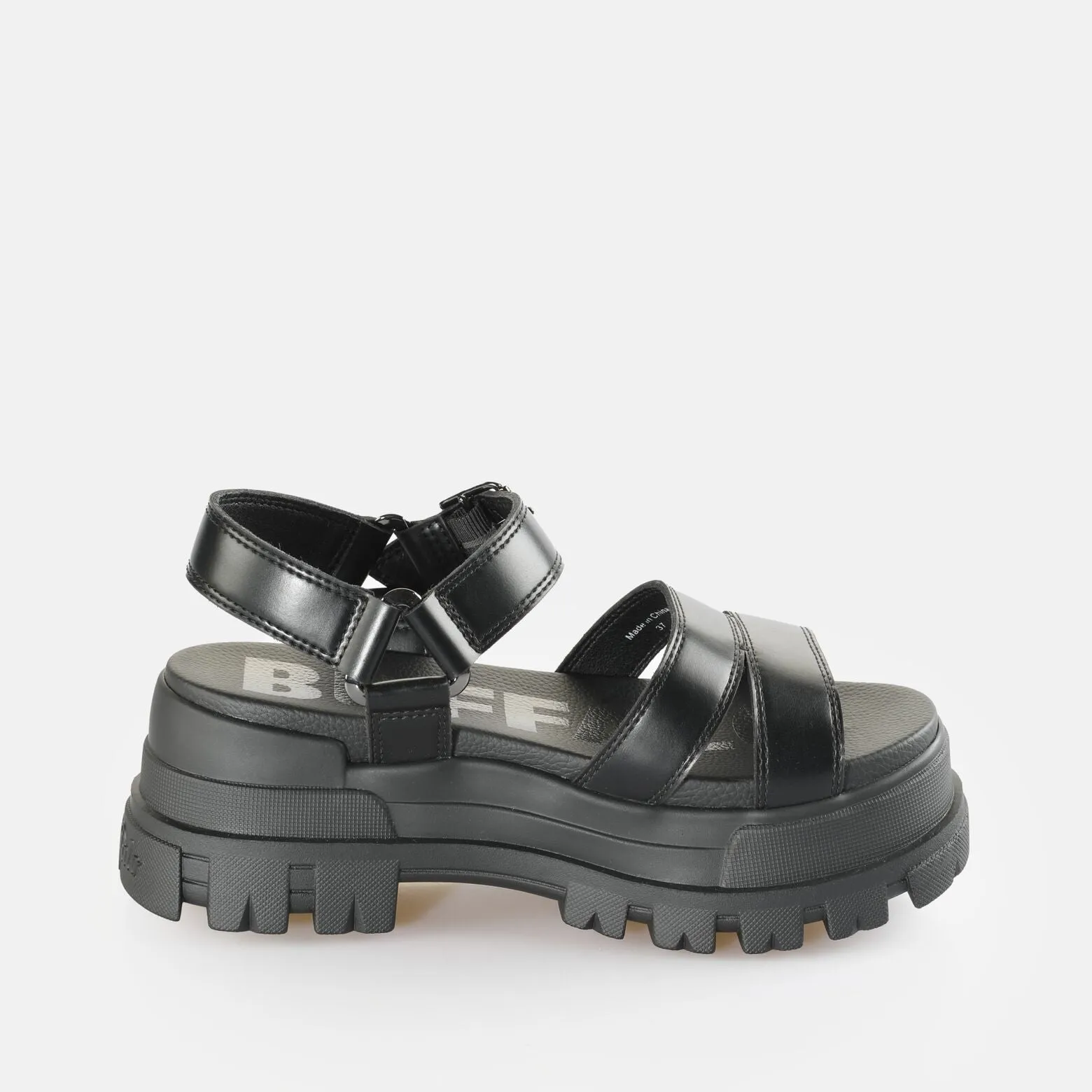 BUFFALO LONDON ASPHA TS SANDAL PLATFORM BLACK