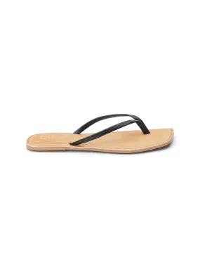 Bungalow Sandal in Black Lizard