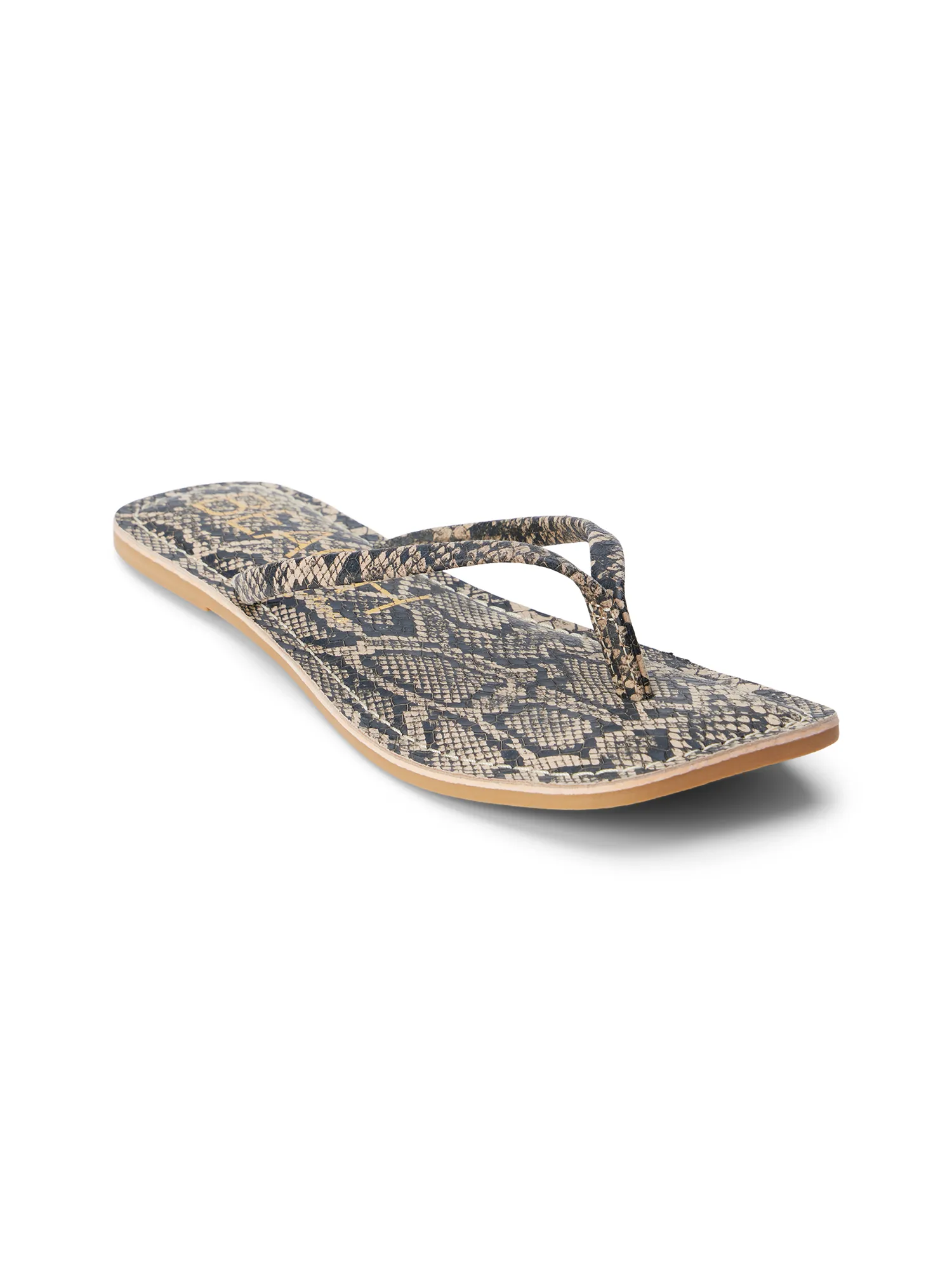 Bungalow Sandal in Brown Snake