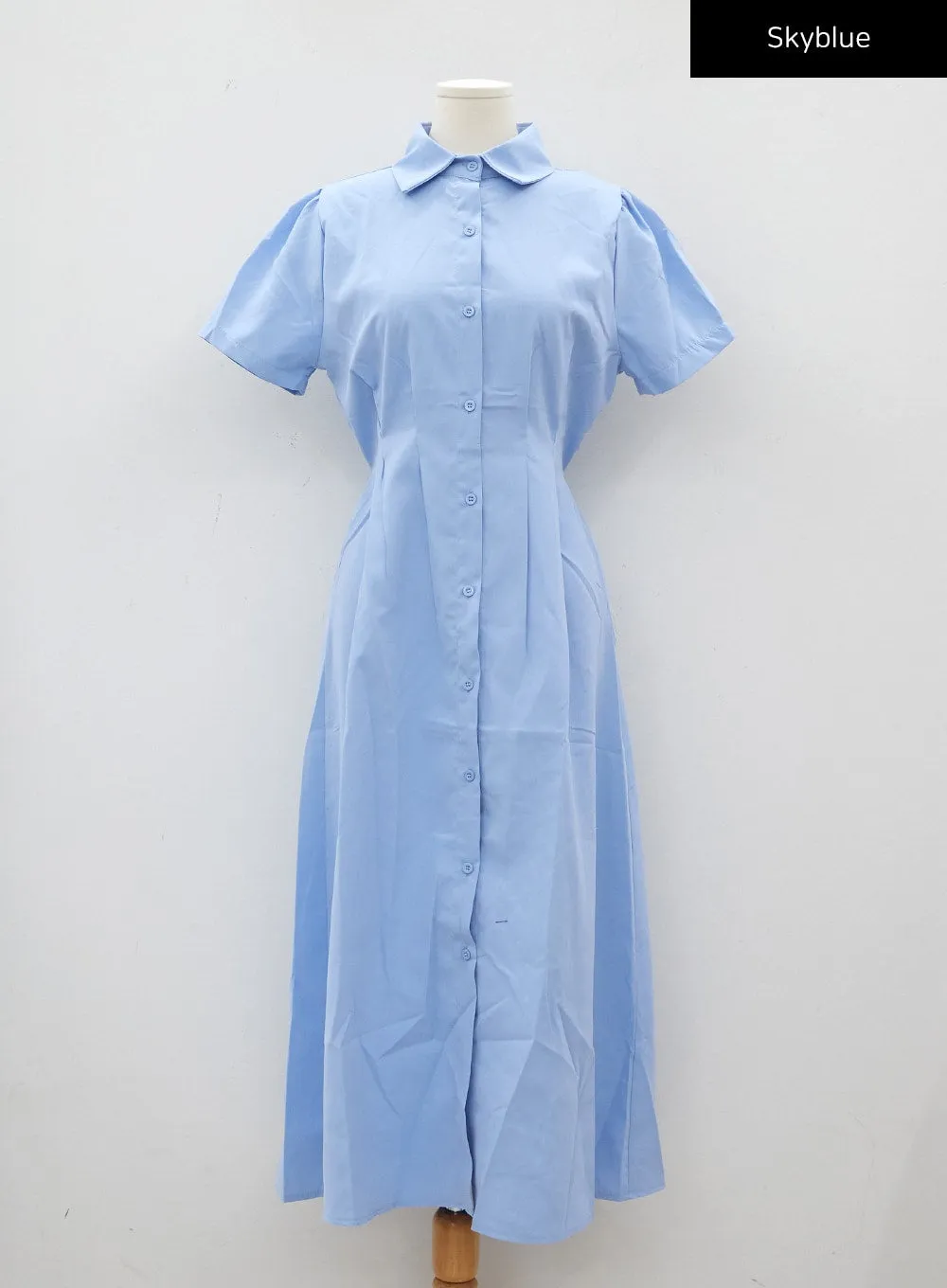 Button-Down Maxi Shirt Dress CJ10