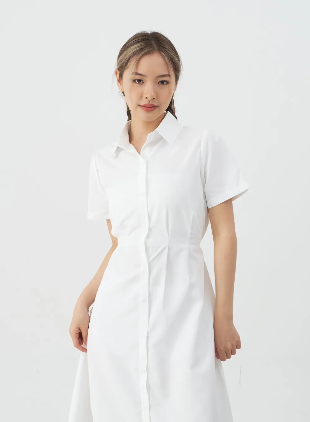 Button-Down Maxi Shirt Dress CJ10