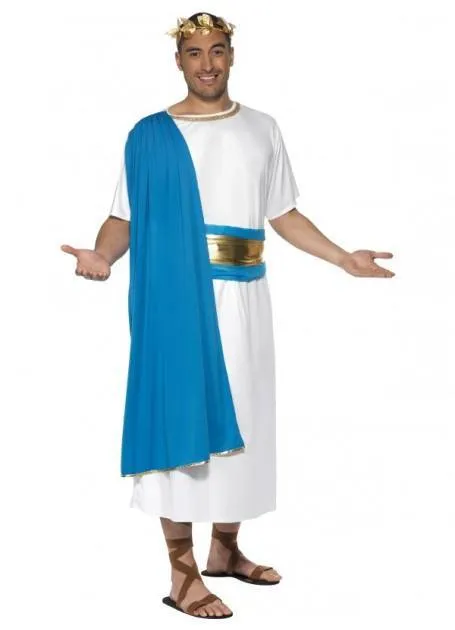 Caesar Men's Costume Roman Toga Fancy Dress Greek Party Outfit