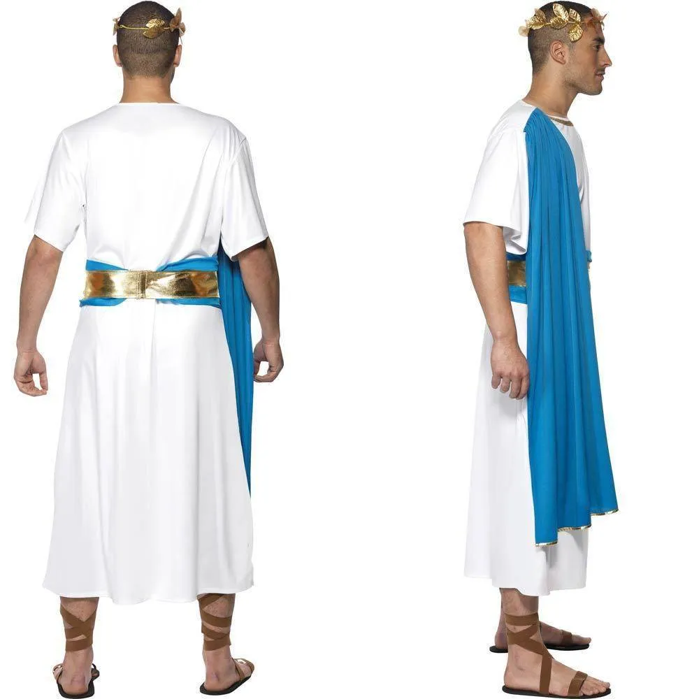 Caesar Men's Costume Roman Toga Fancy Dress Greek Party Outfit