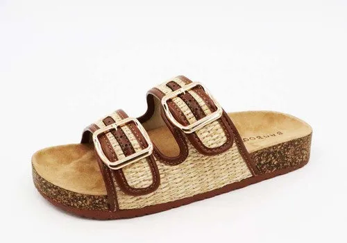 CHAMPION-41 Tan Woven Raffia Sandal