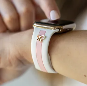 Chasing Butterflies 🦋White & Bubblegum Smart Watch Band