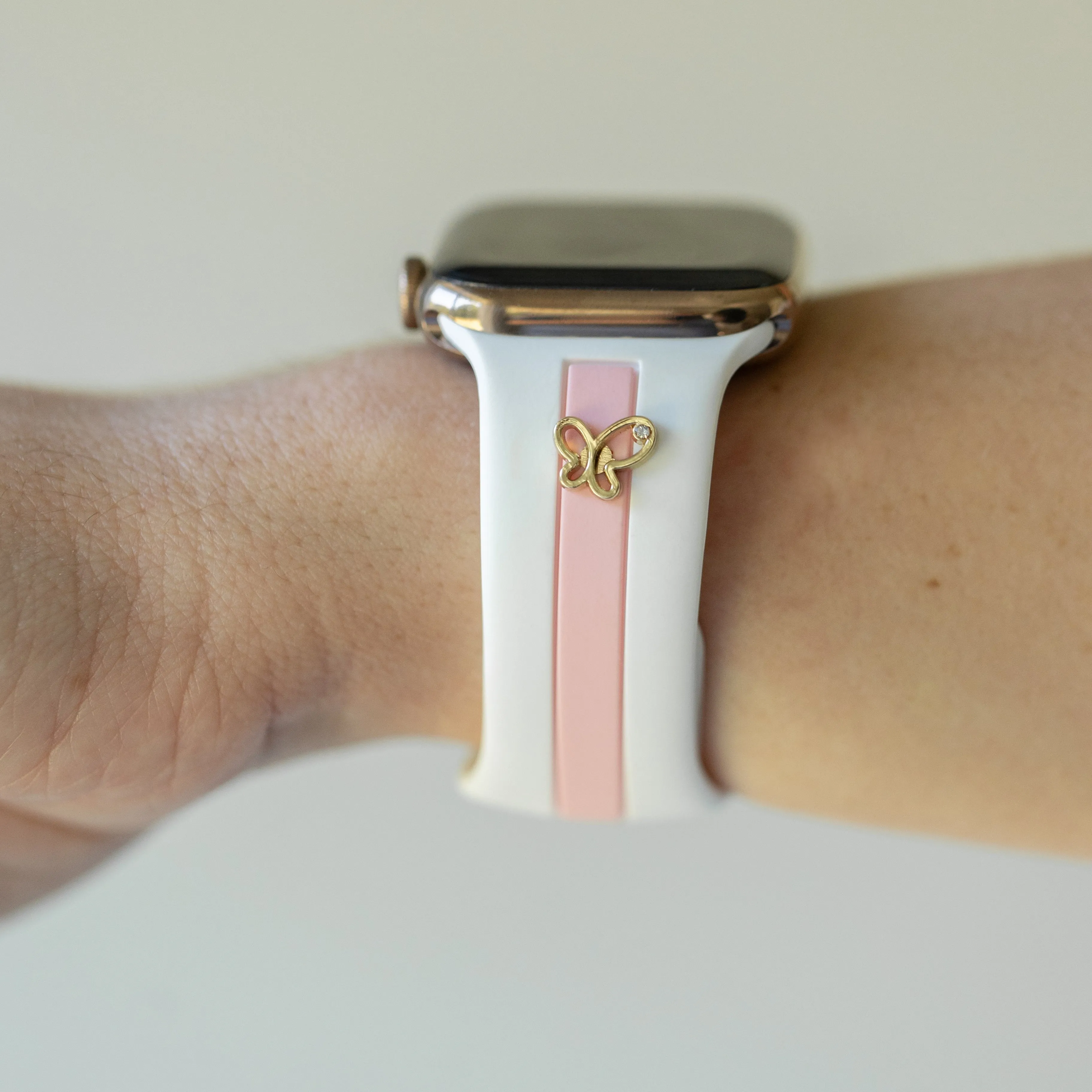 Chasing Butterflies 🦋White & Bubblegum Smart Watch Band