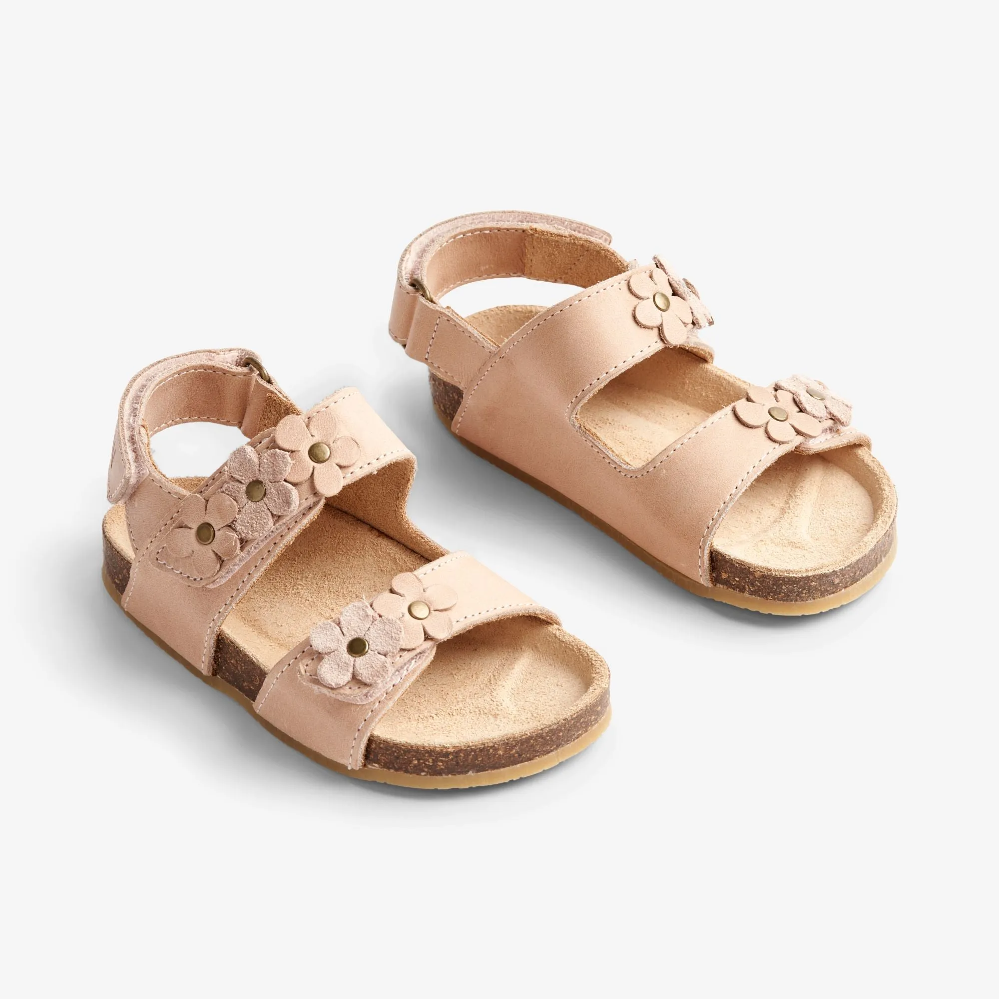 Clare Flower Sandal - beige rose