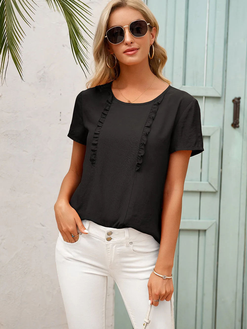 Dainty Ruffle Summer Blouse