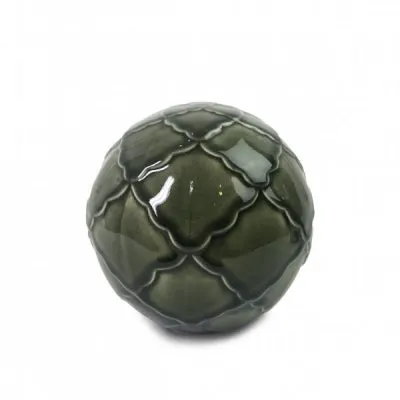 Decorative Green Crackled Ball 15cm