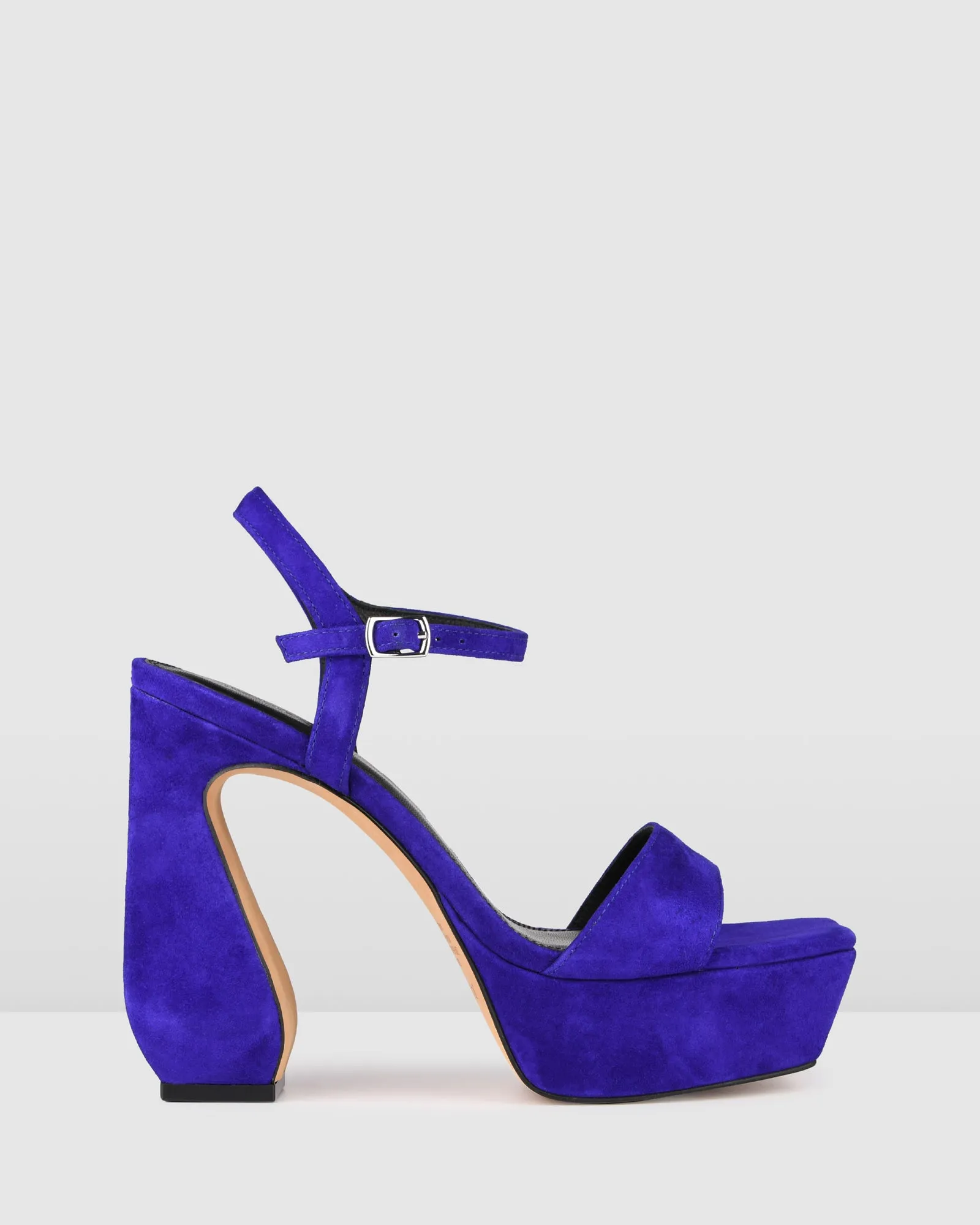 DELPHINA HIGH HEEL PLATFORM SANDALS ULTRA VIOLET SUEDE