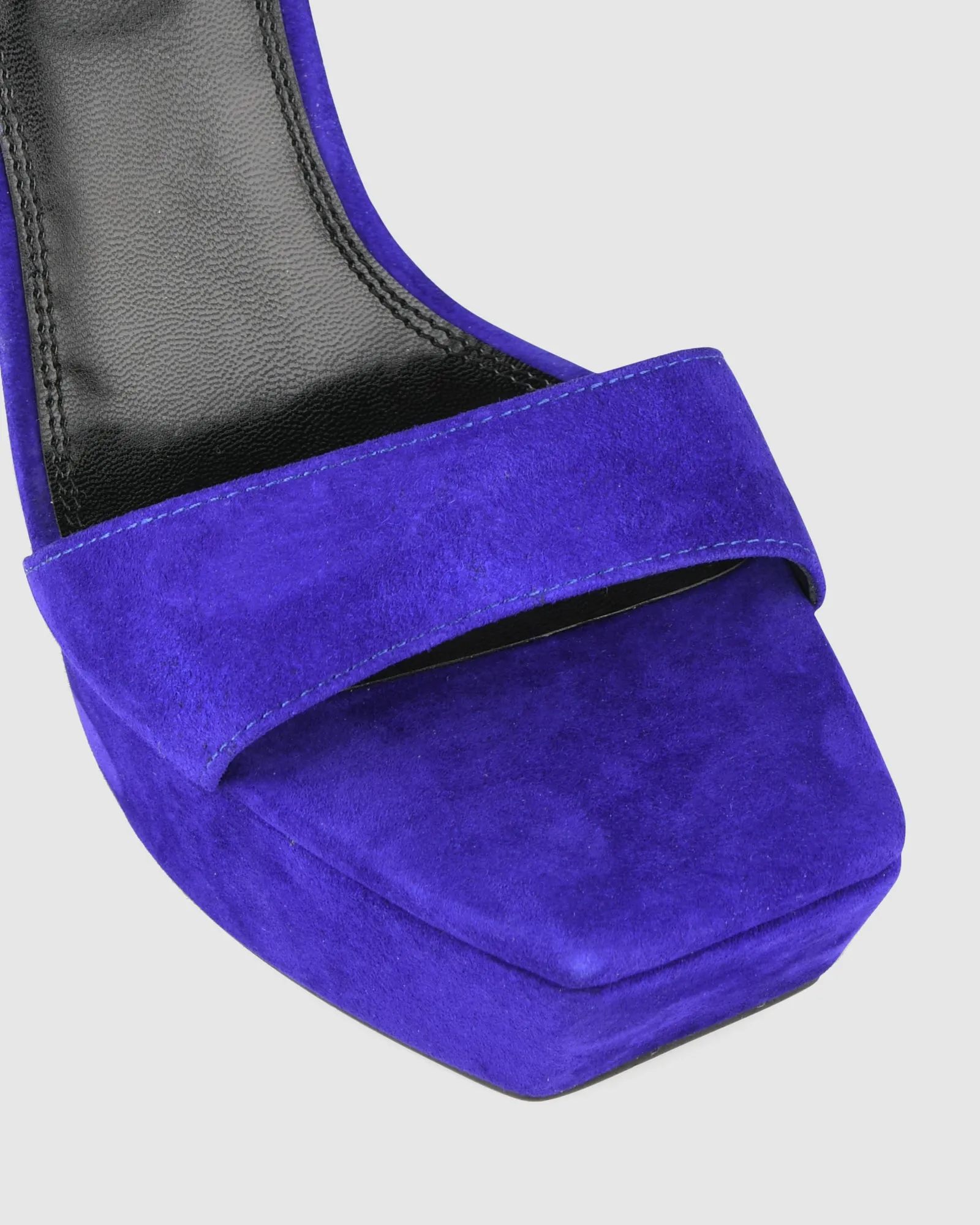 DELPHINA HIGH HEEL PLATFORM SANDALS ULTRA VIOLET SUEDE