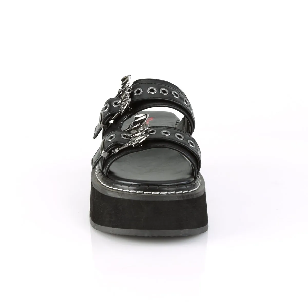 Demonia EMILY-100 | Black Vegan Leather Sandals