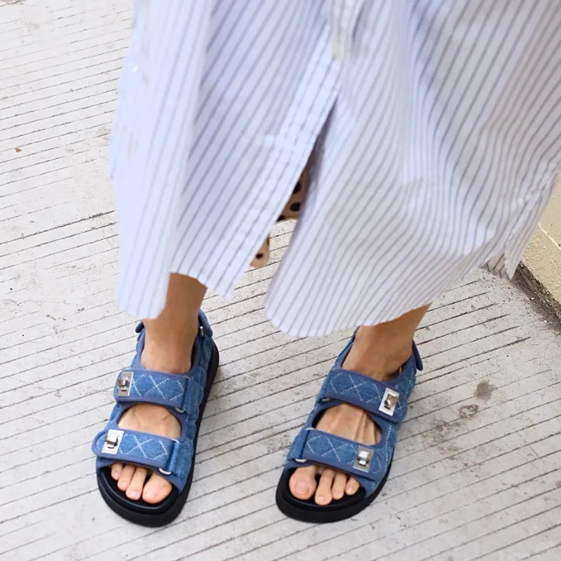 Denim Chunky Sandal 5704 Blue