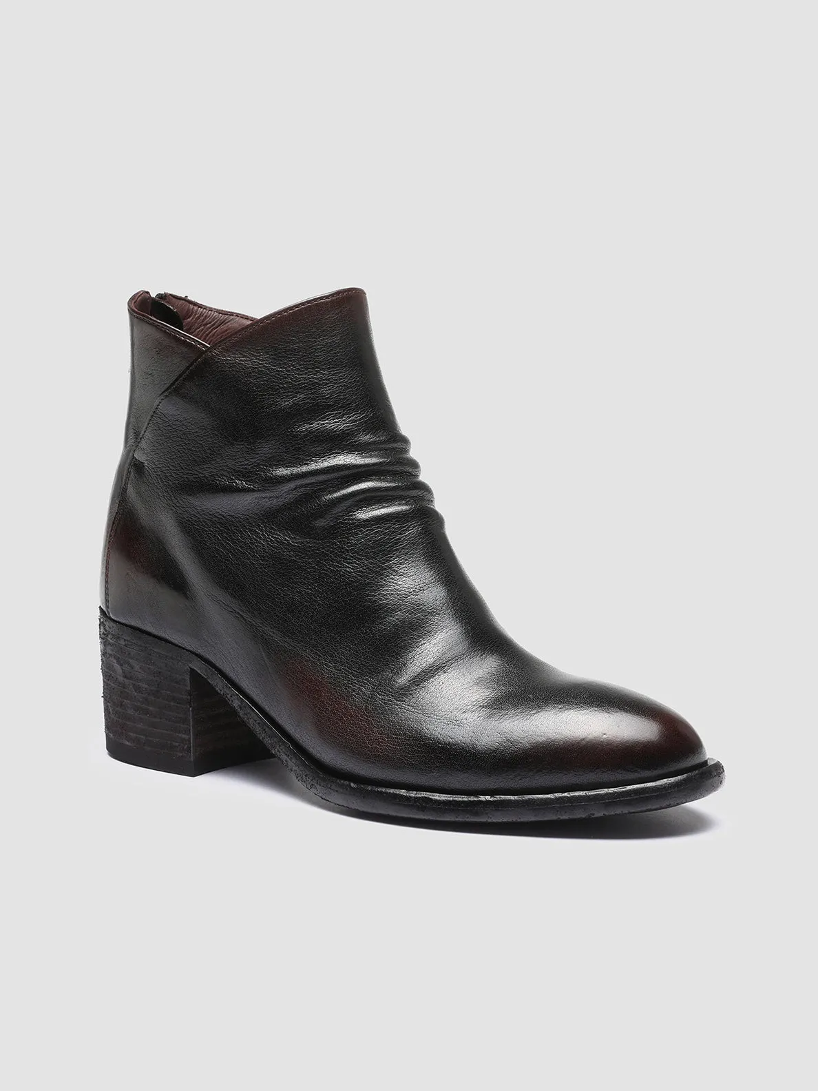 DENNER 100 - Black Leather Ankle Boots