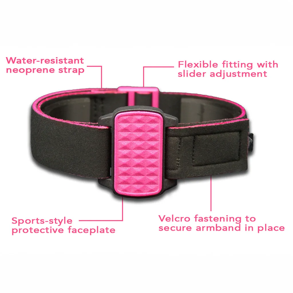 Dexcom G6/ONE CGM Sports & Swim Armband Cover - Magenta Pyramids Dexband