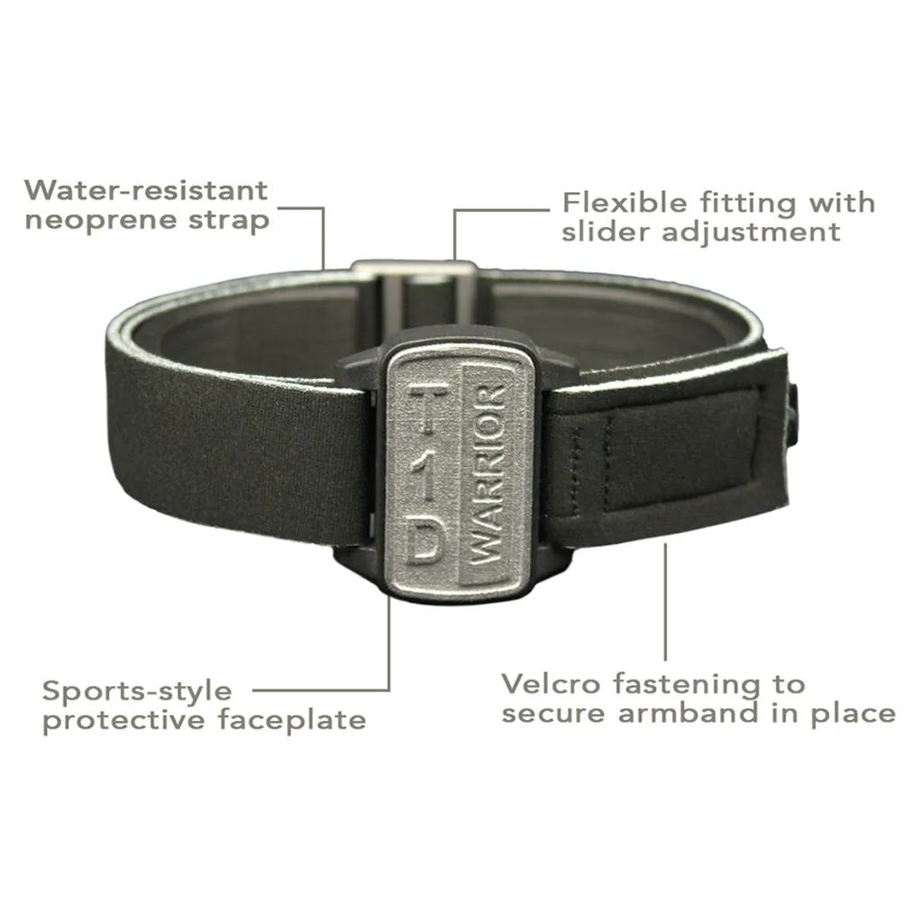 Dexcom G6/ONE CGM Sports & Swim Armband Cover - Pewter T1D Warrior