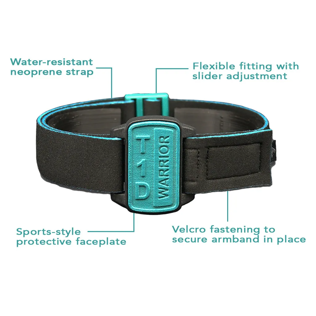 Dexcom G6/ONE CGM Sports & Swim Armband Cover - Teal T1D Warrior Dexband