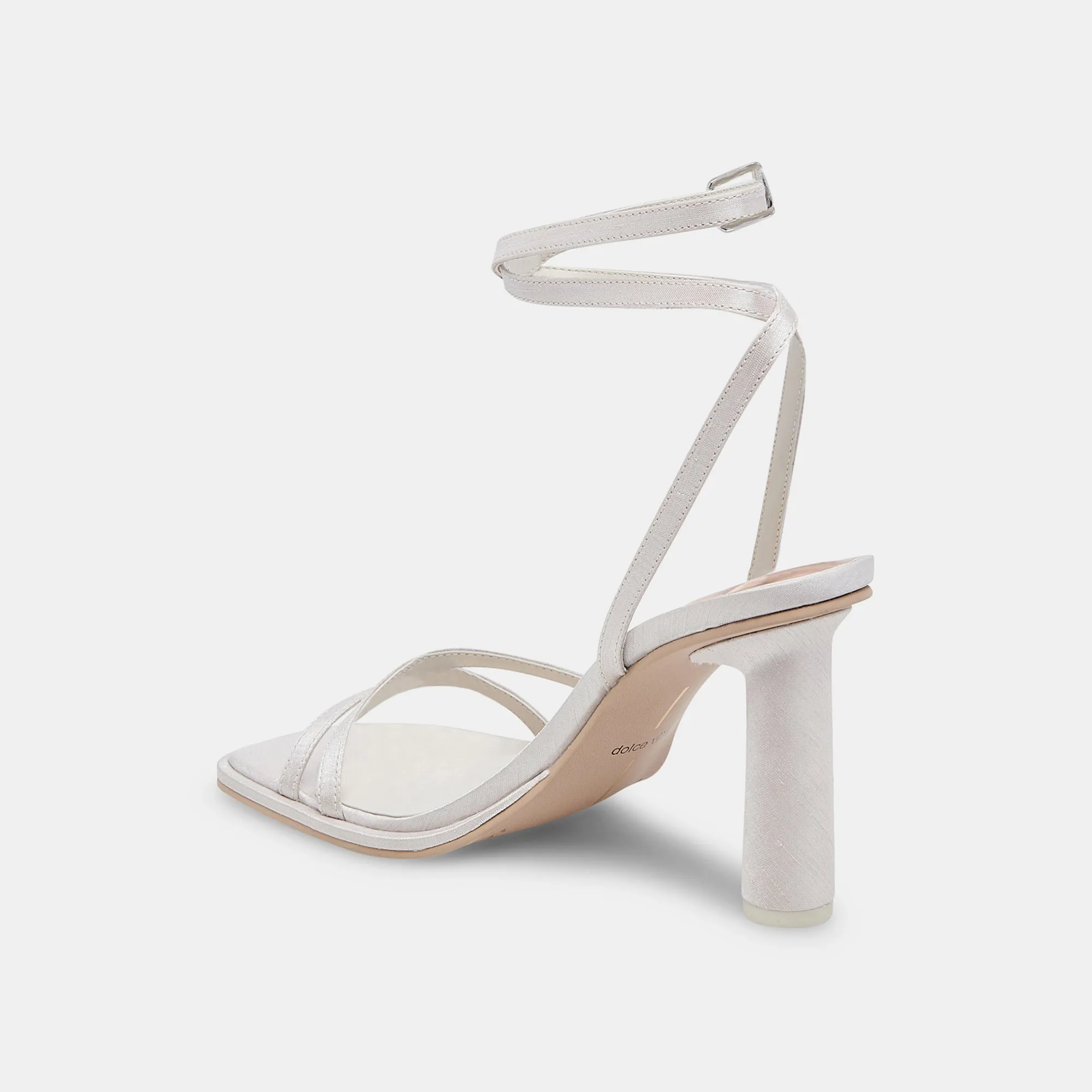 DISERE HEELS OFF WHITE SATIN