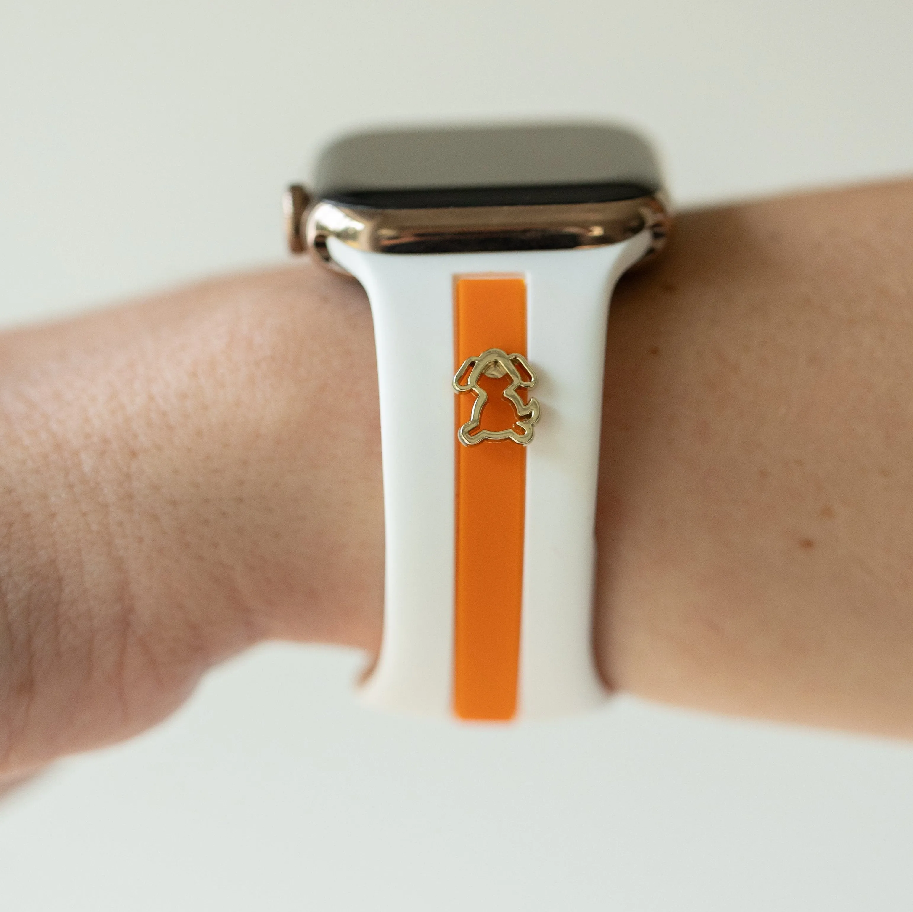 Dog Gone Love🐾 White & Orange Smart Watch Band