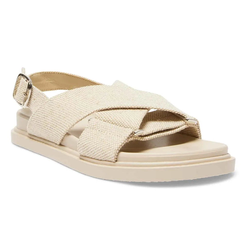 Fabian Sandal in Natural Linen