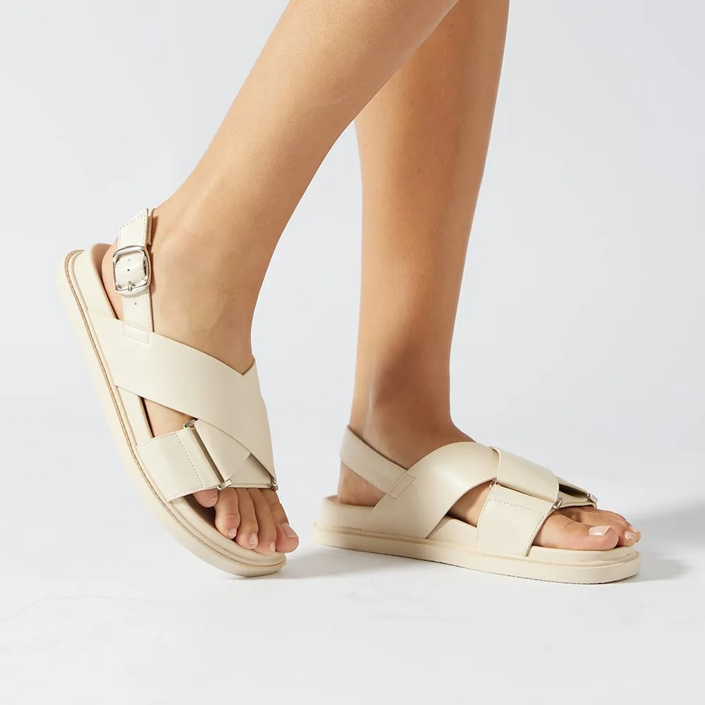 Fabian Sandal in Nude Smooth