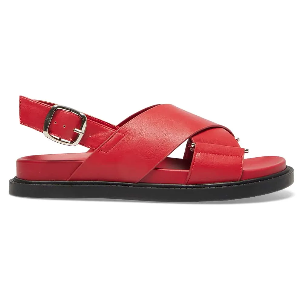 Fabian Sandal in Red Smooth