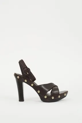 Fall 2005 Brown Leather Platform Sandal