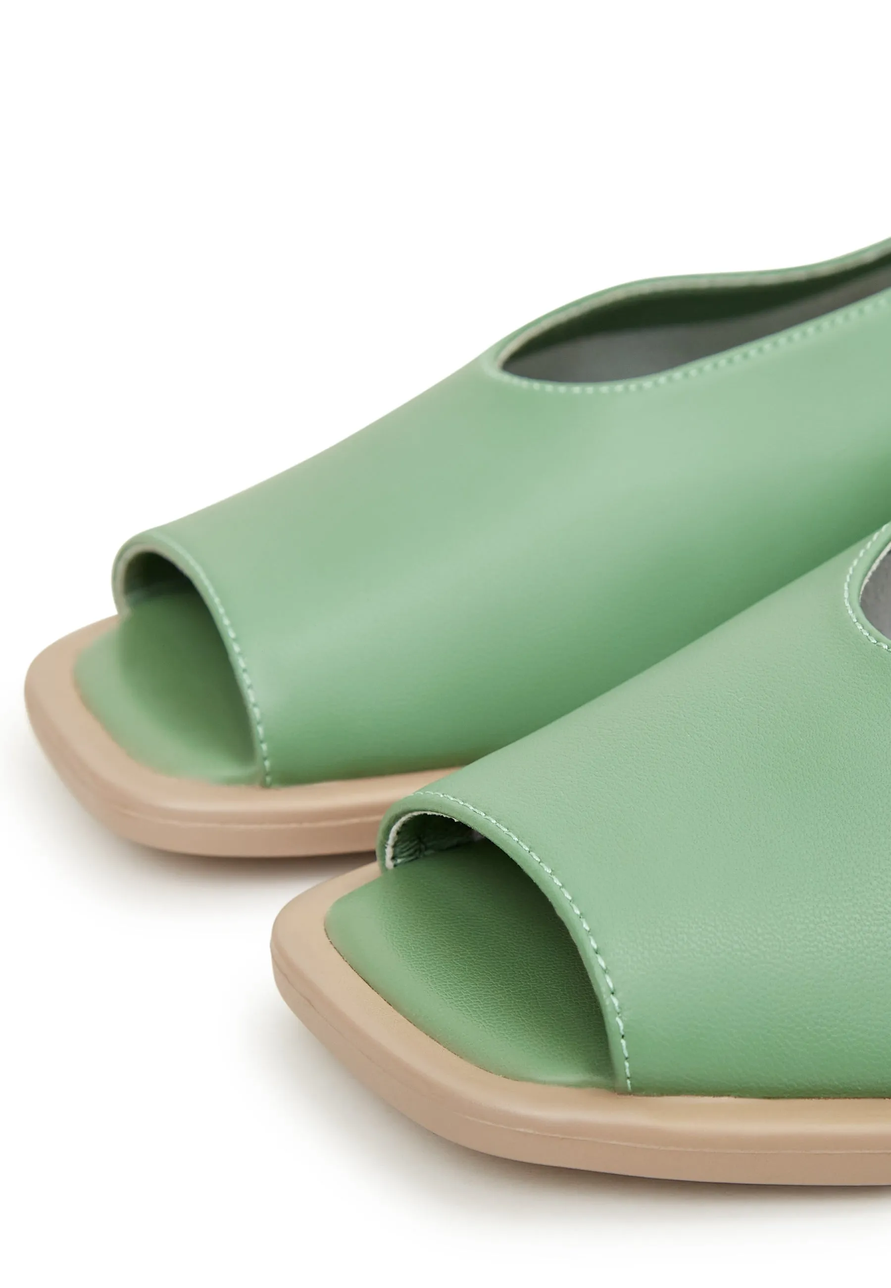 Flat Sole Sandals - Mint