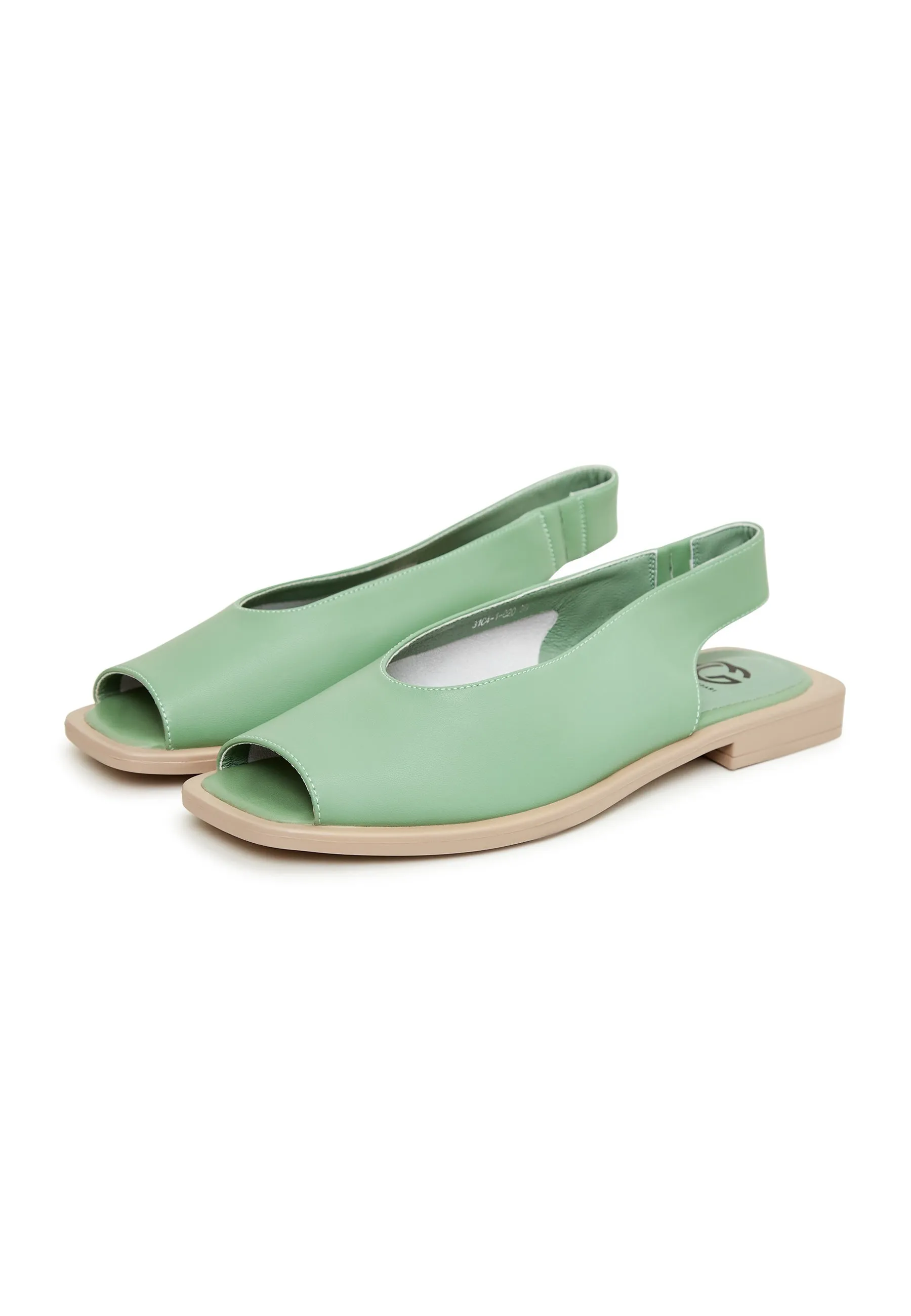 Flat Sole Sandals - Mint