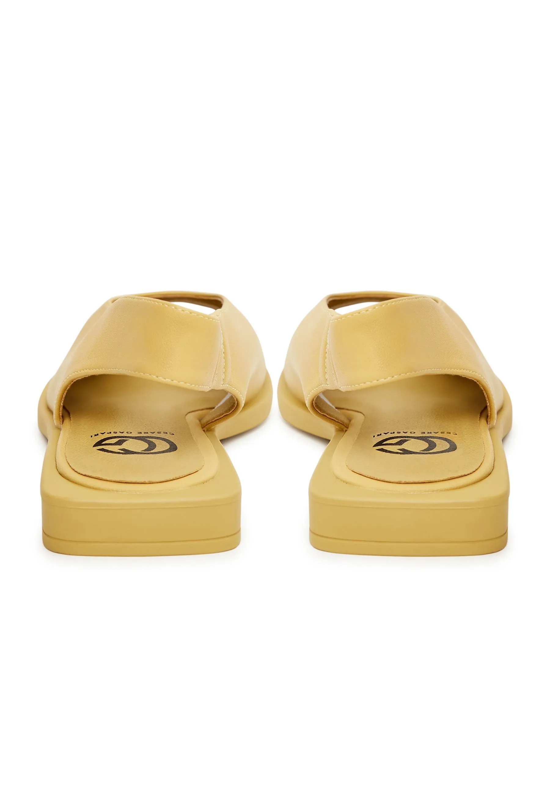 Flat Sole Sandals - Yellow