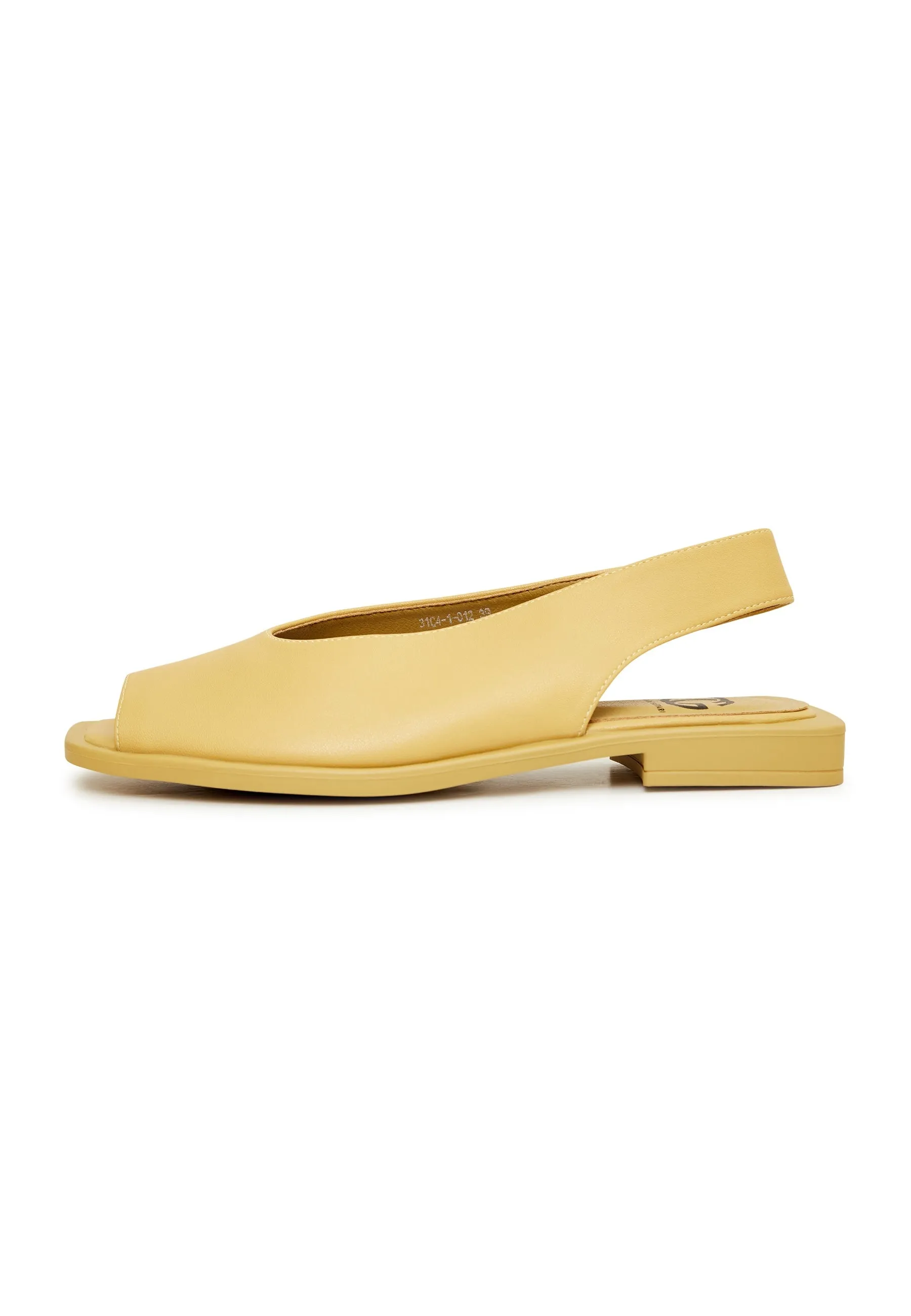 Flat Sole Sandals - Yellow