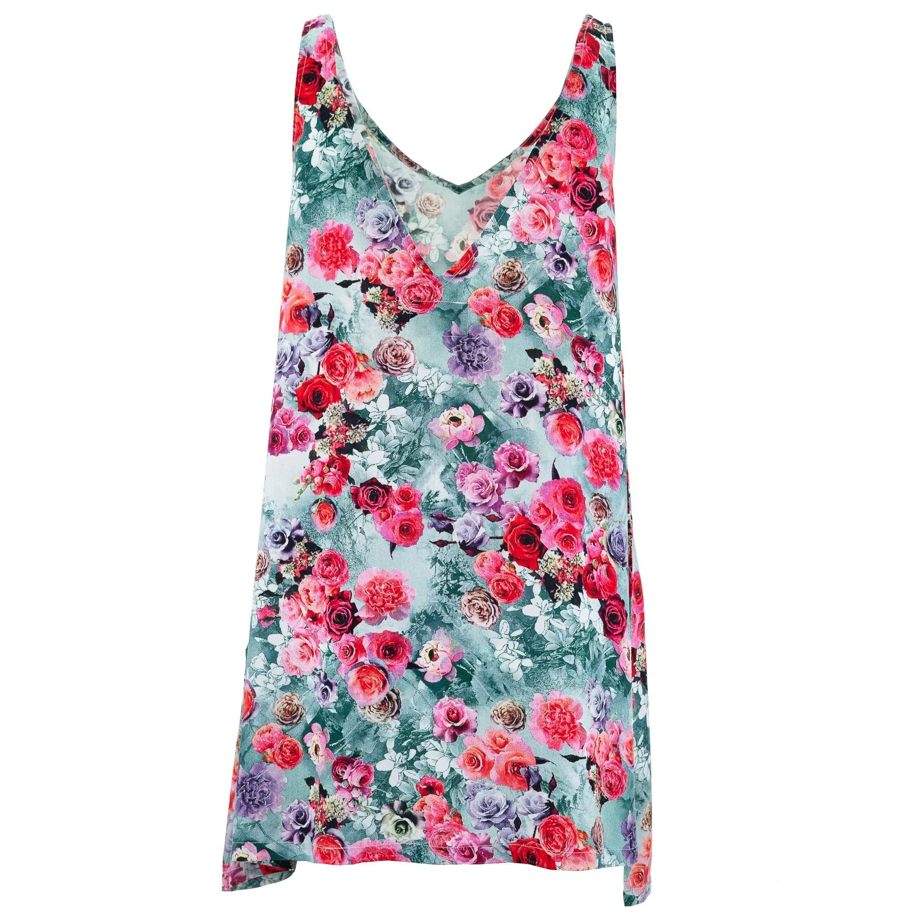 Floaty Asymmetrical Summer Dress  - Winter Rose