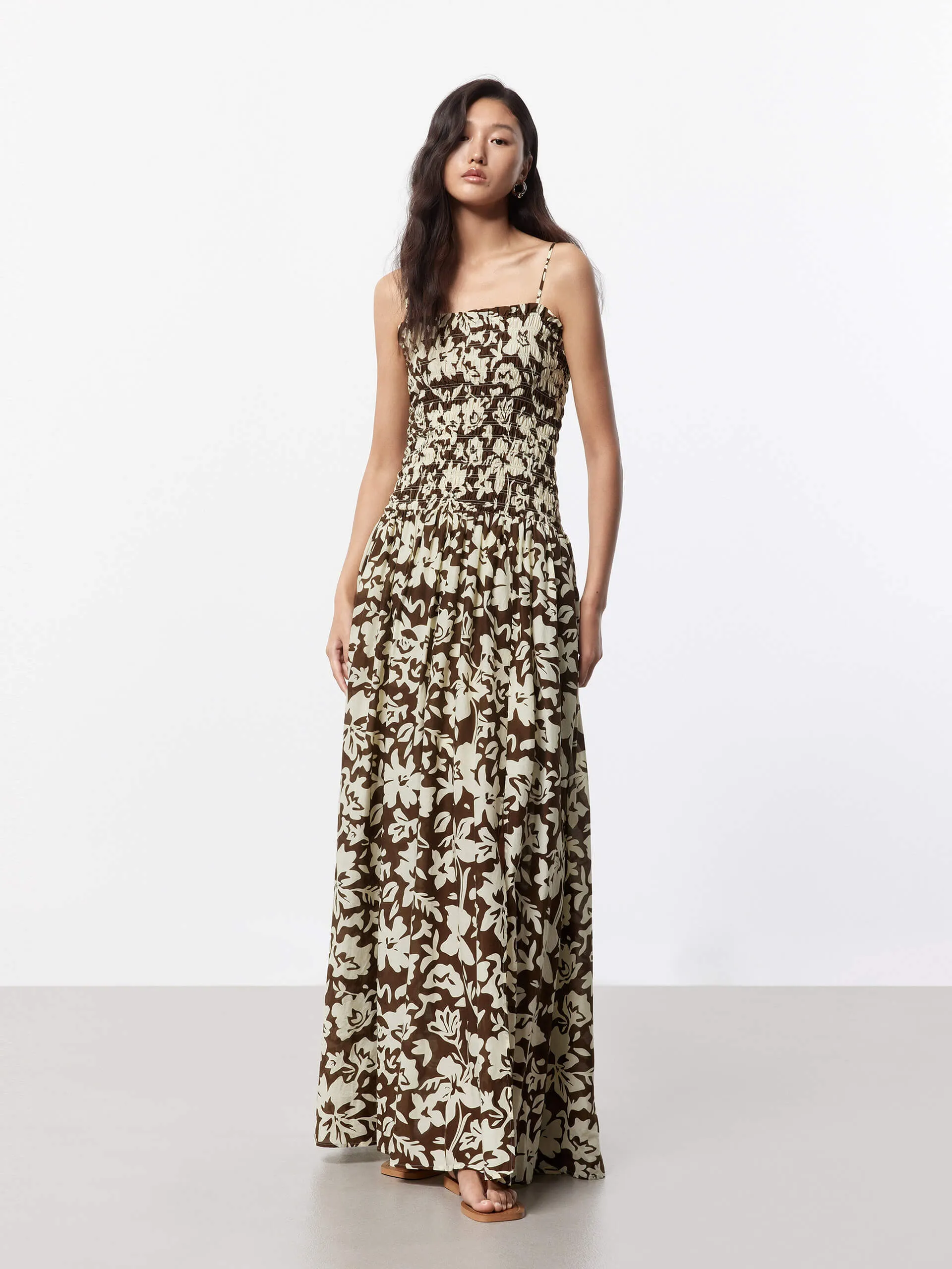 Floral Print Maxi Cami Dress