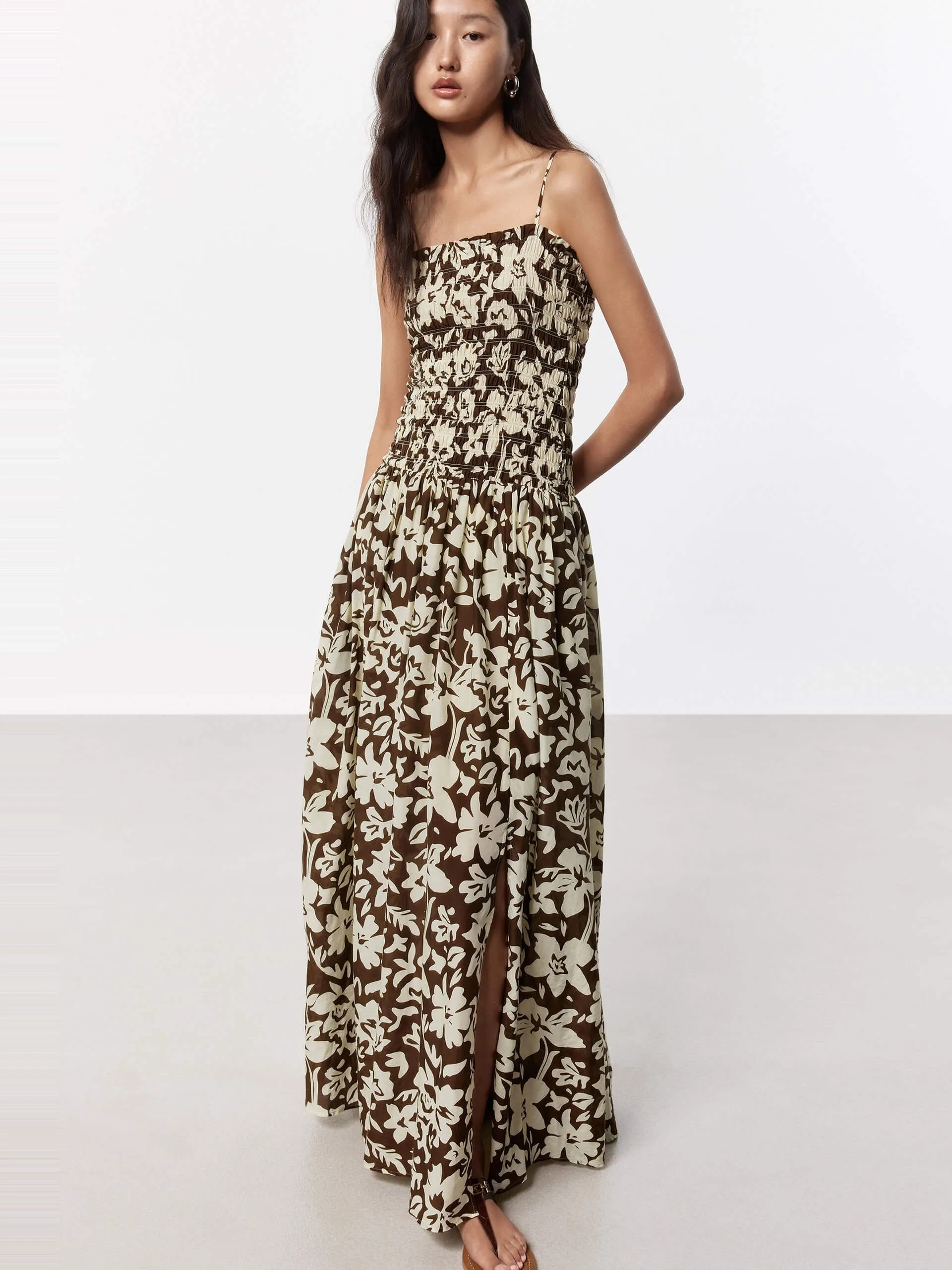 Floral Print Maxi Cami Dress