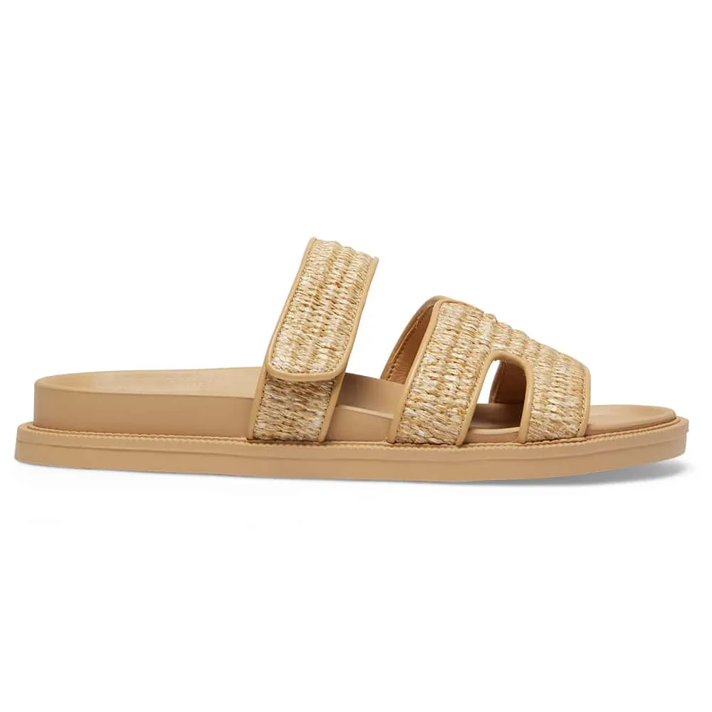 Guru Slide in Tan Raffia