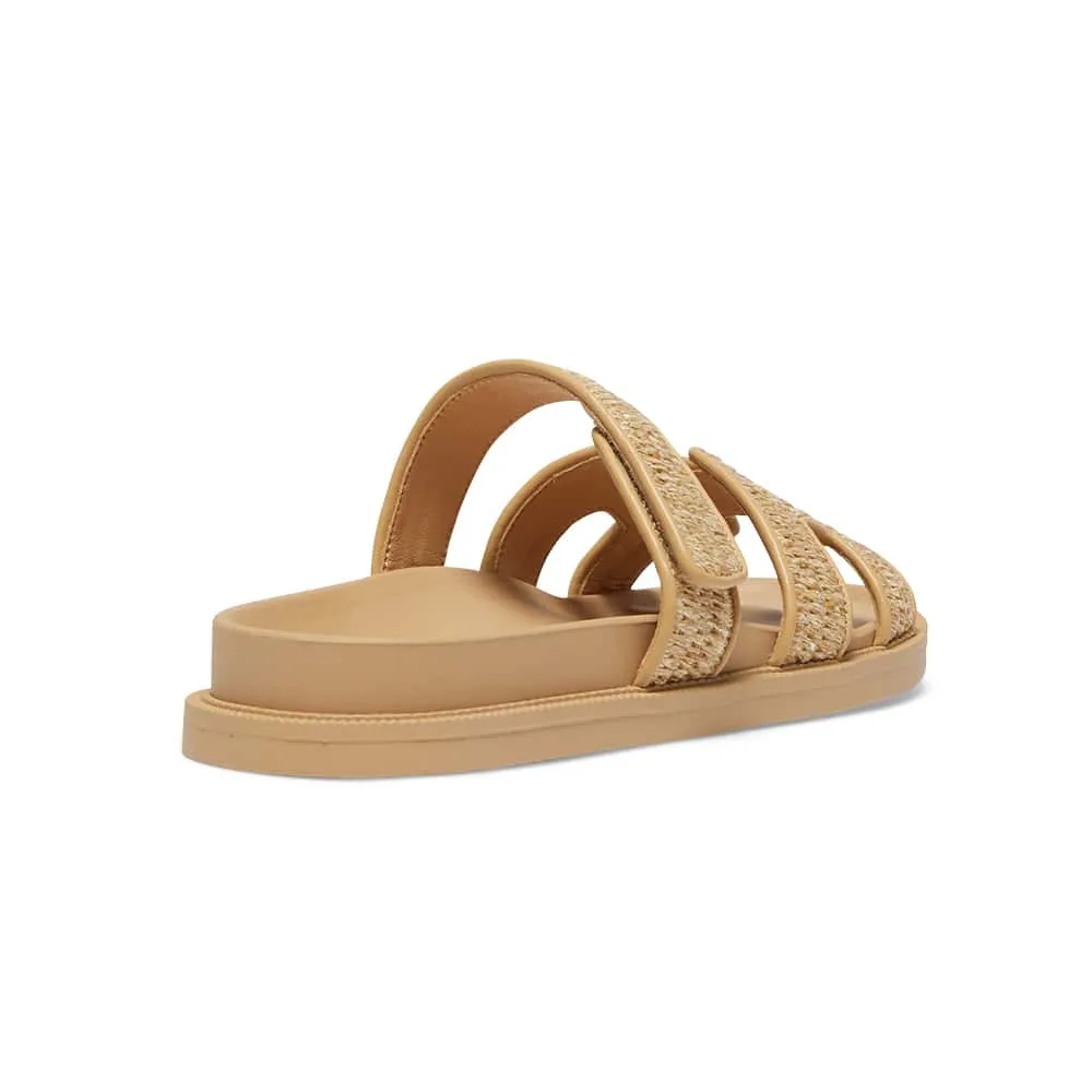 Guru Slide in Tan Raffia